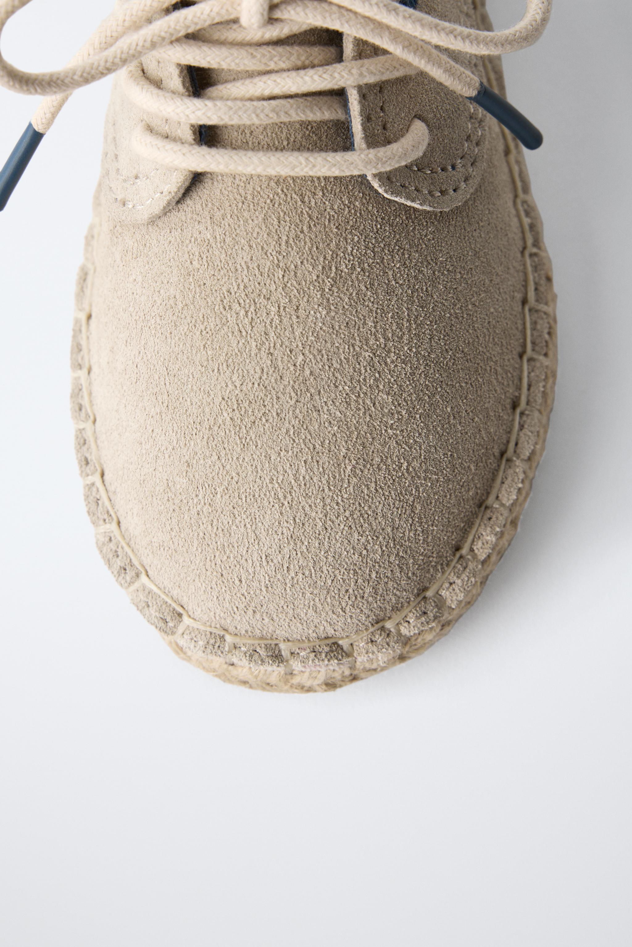 LIMITED EDITION JUTE LEATHER DERBY SHOES