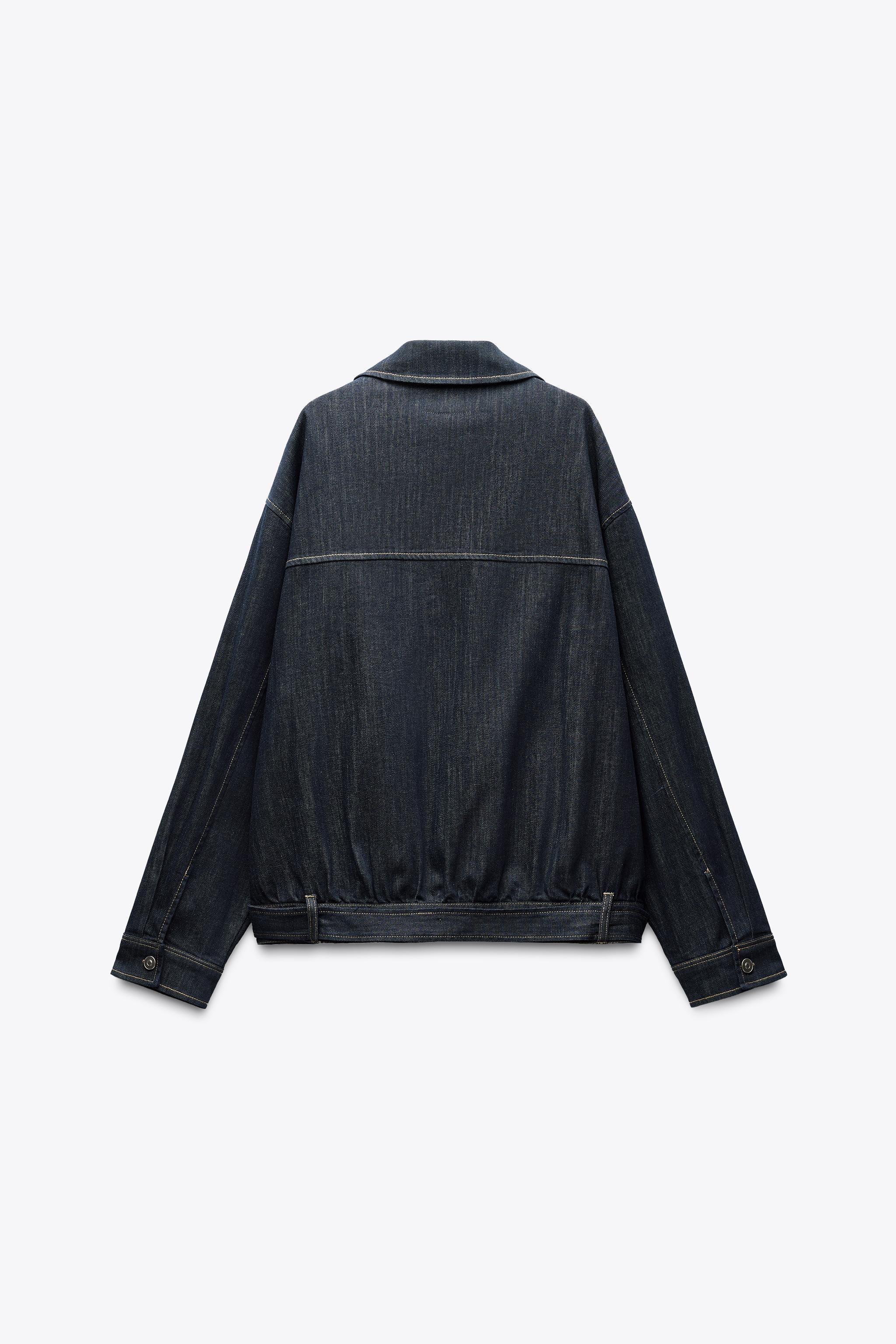 BELTED TRF DENIM JACKET