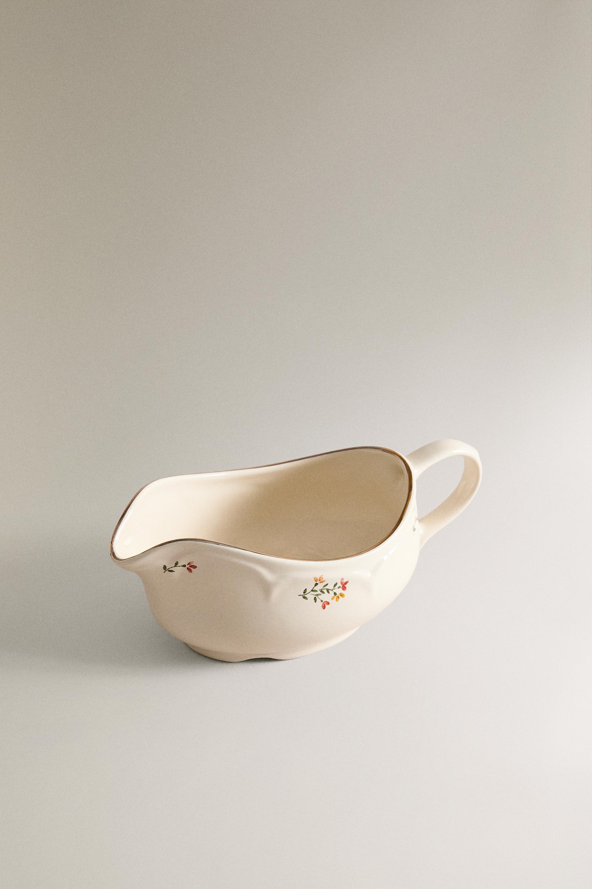 FLORAL PORCELAIN GRAVY BOAT