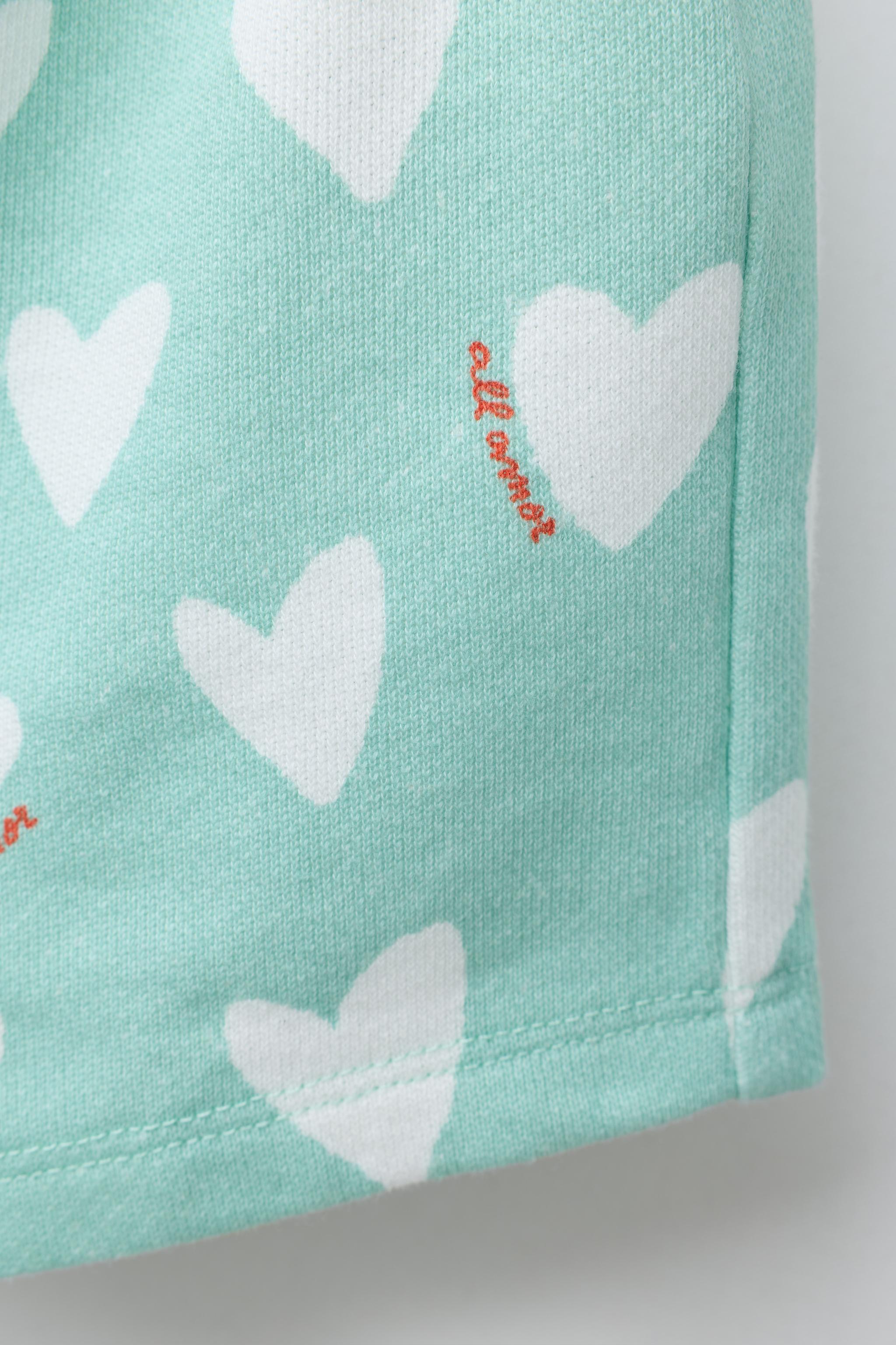 HEART PRINT BERMUDA SHORTS