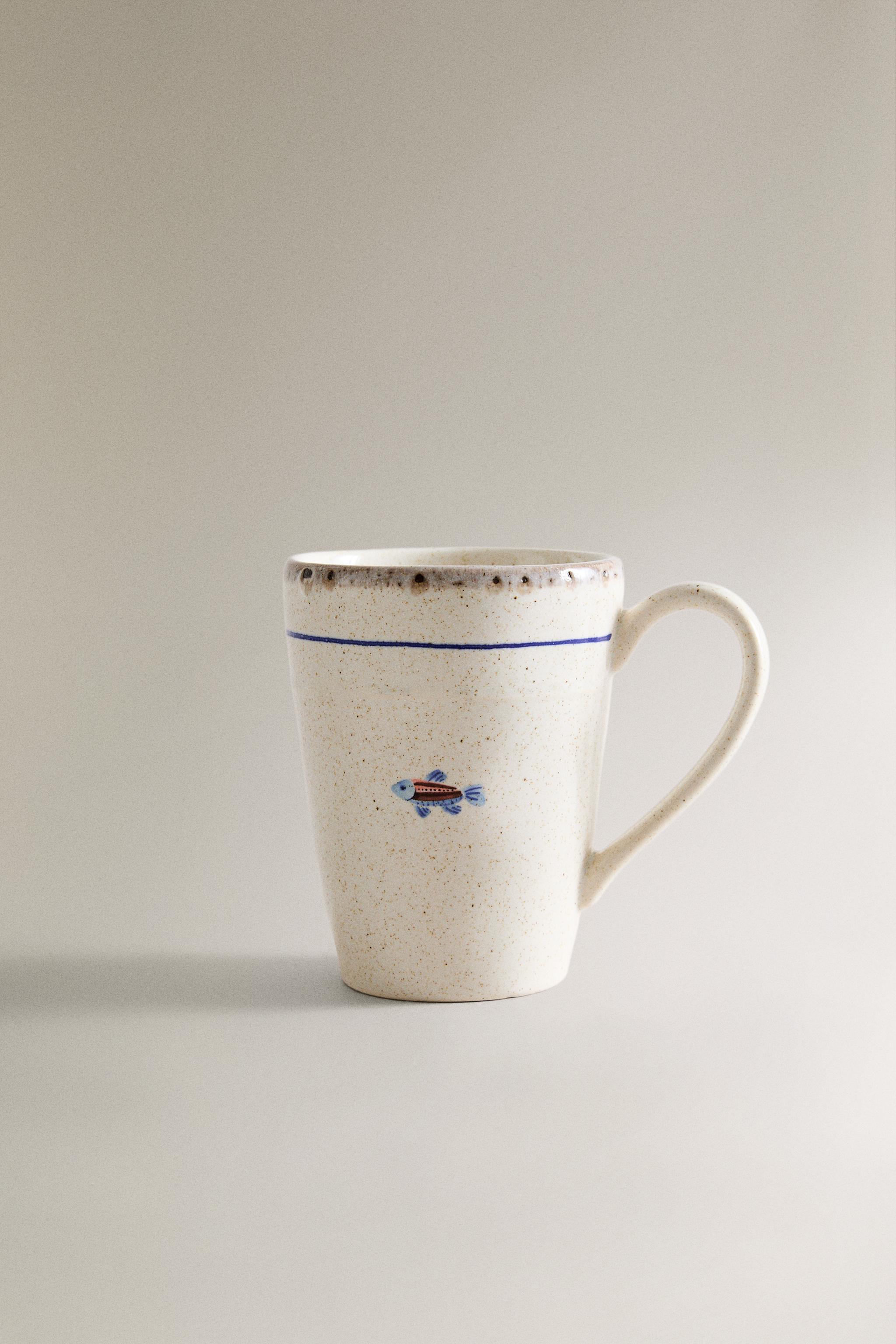 STONEWARE FISH MUG