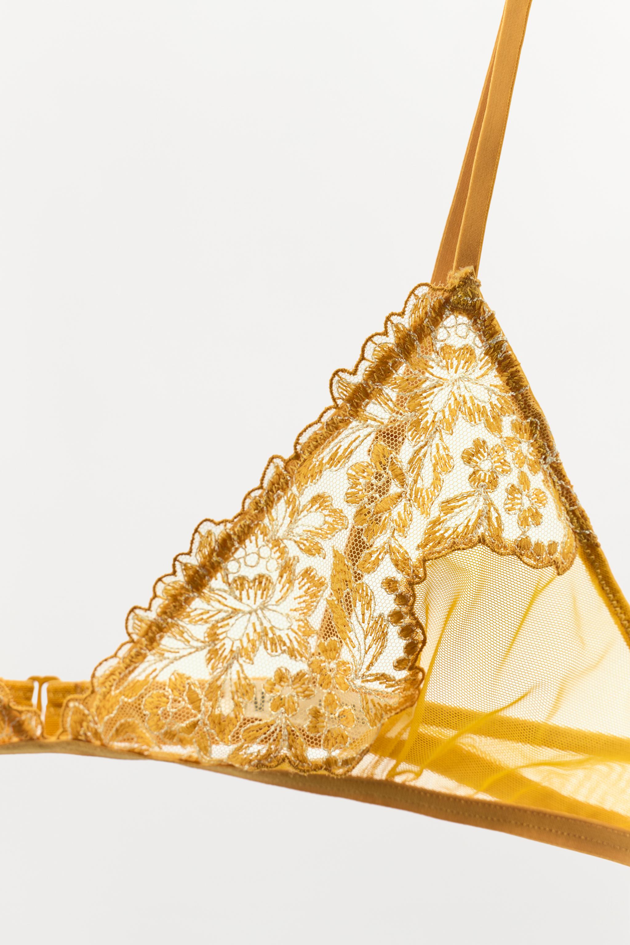 MESH LACE TRIANGLE BRALETTE