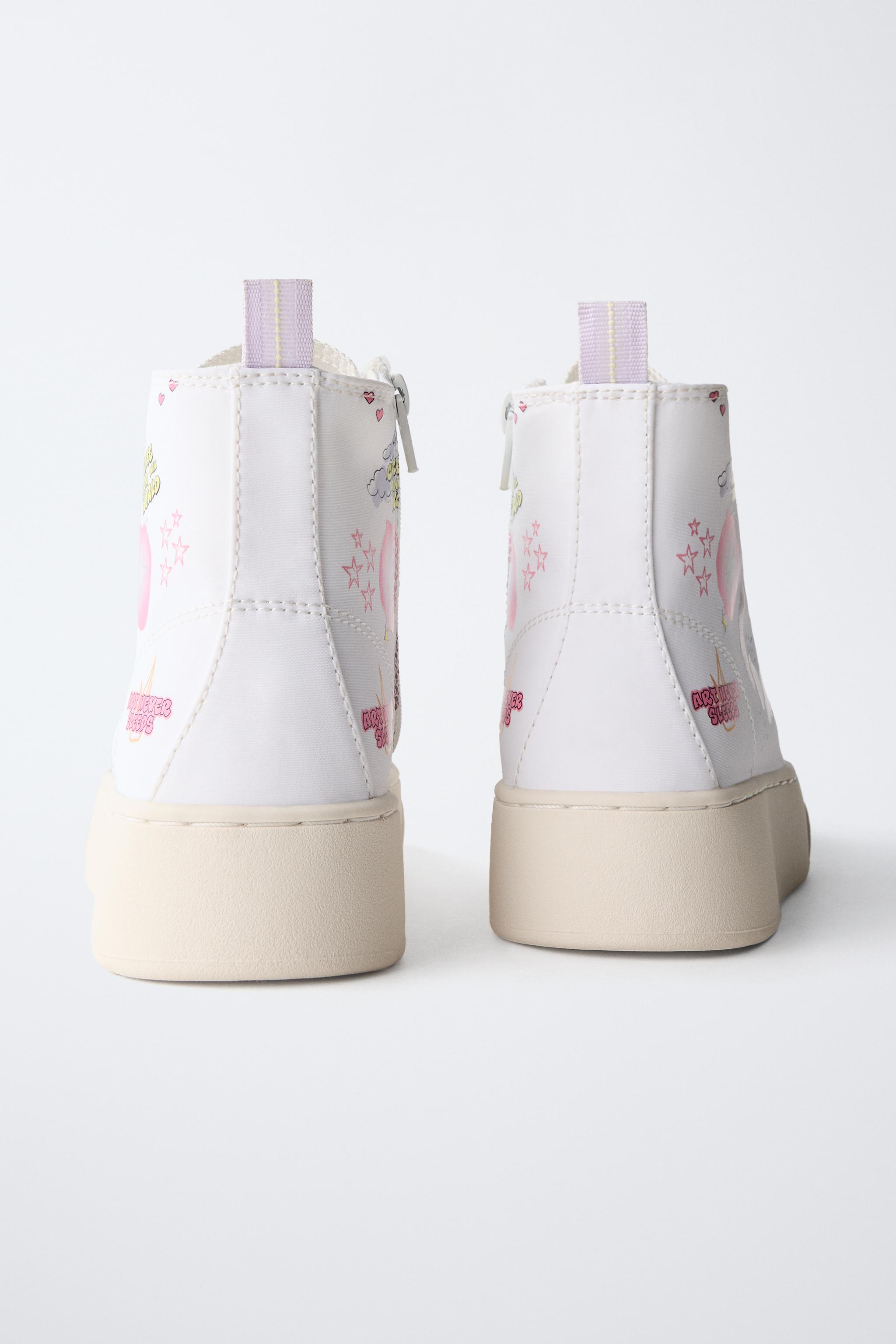 PRINTED HIGH-TOP SNEAKERS