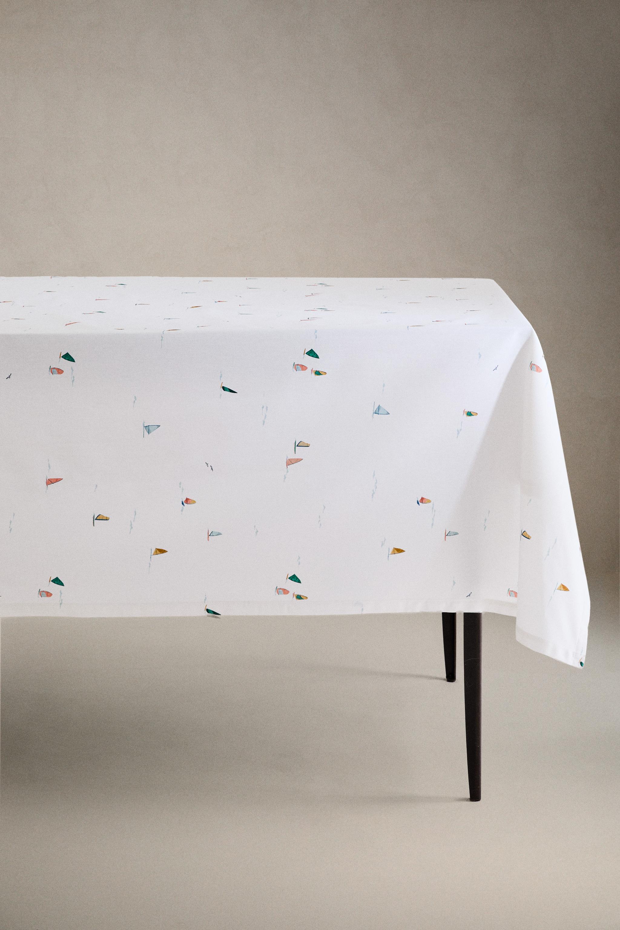 RESIN-COATED WINDSURF COTTON TABLECLOTH