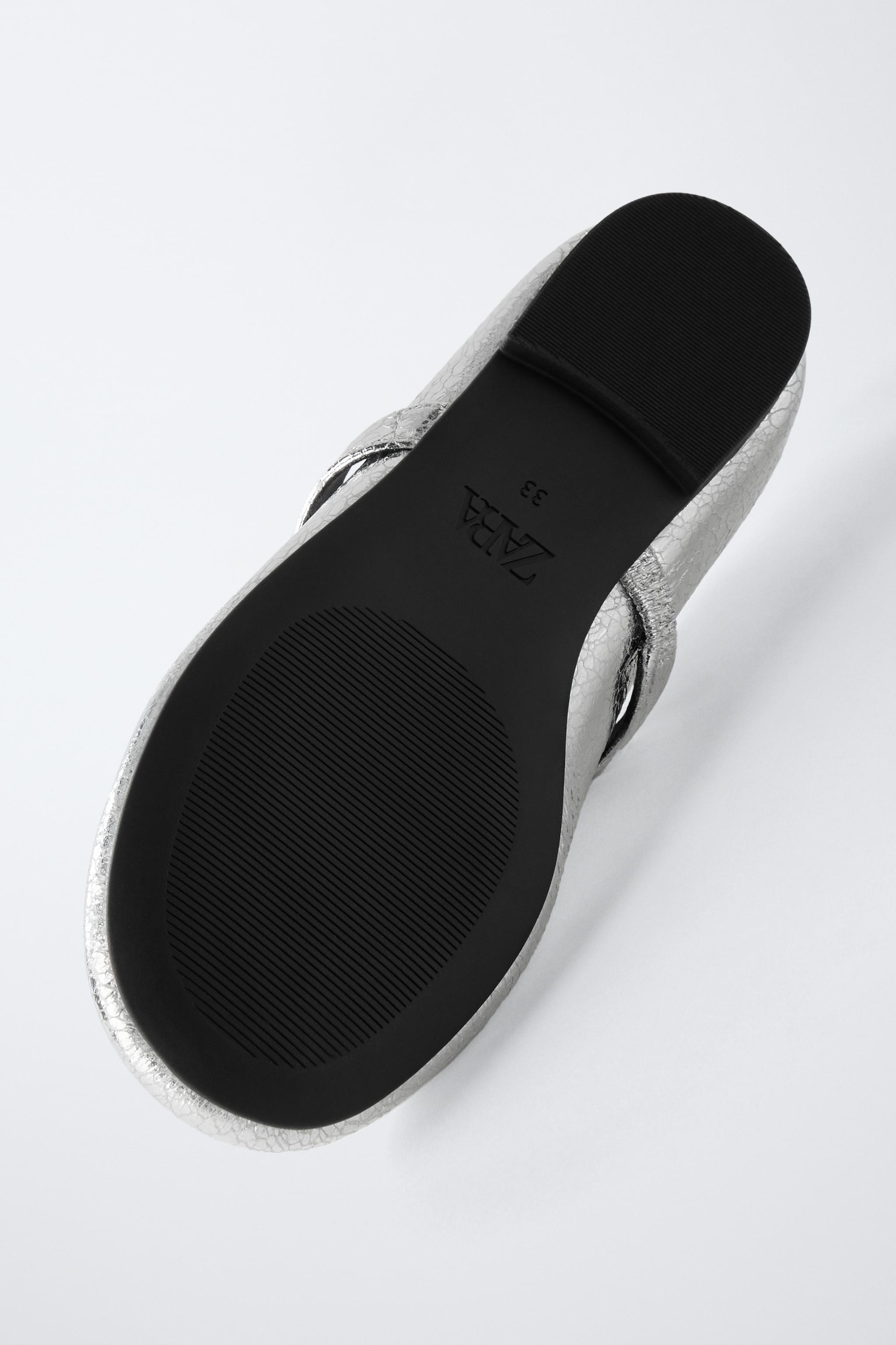 METALLIC BALLET FLATS