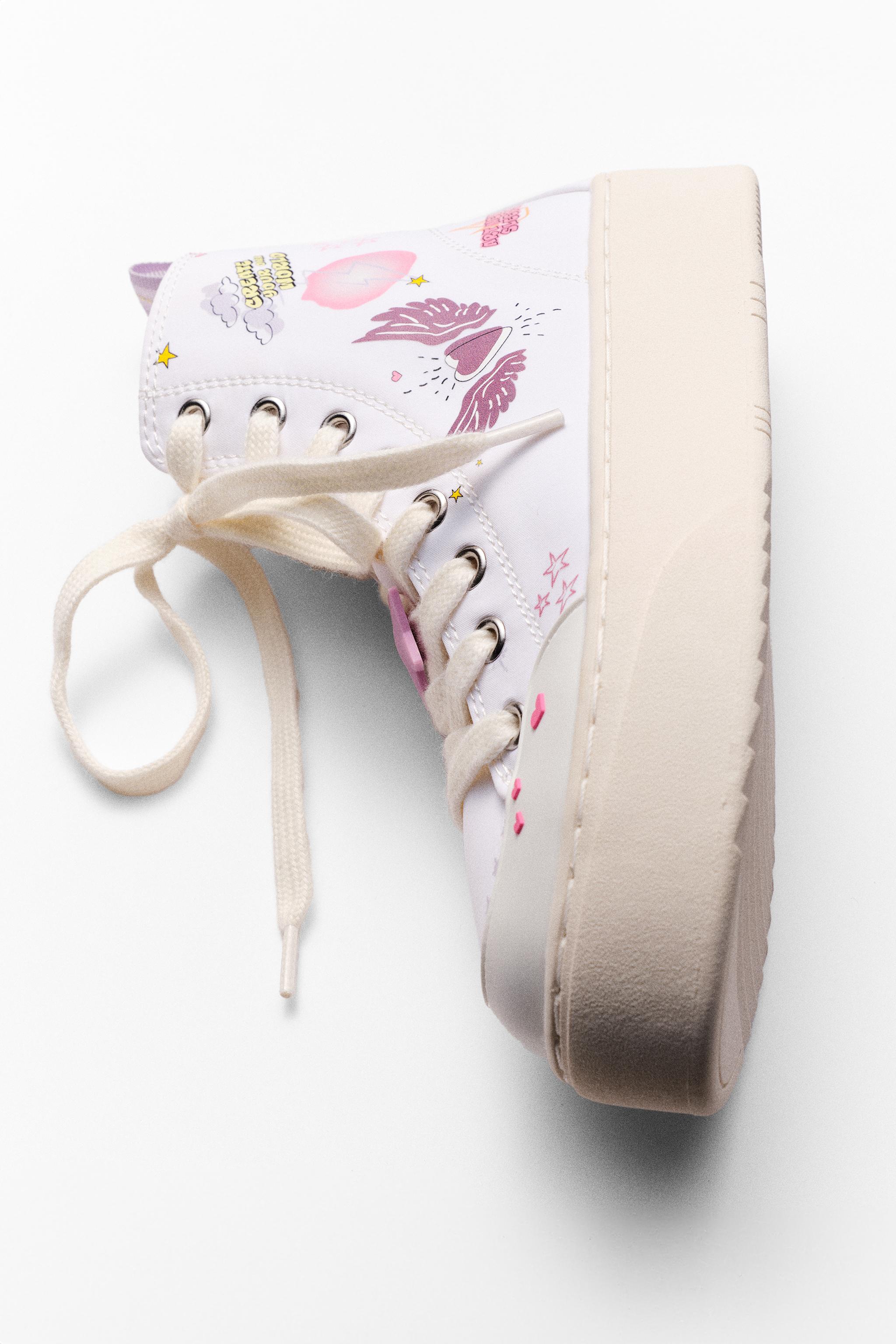 PRINTED HIGH-TOP SNEAKERS