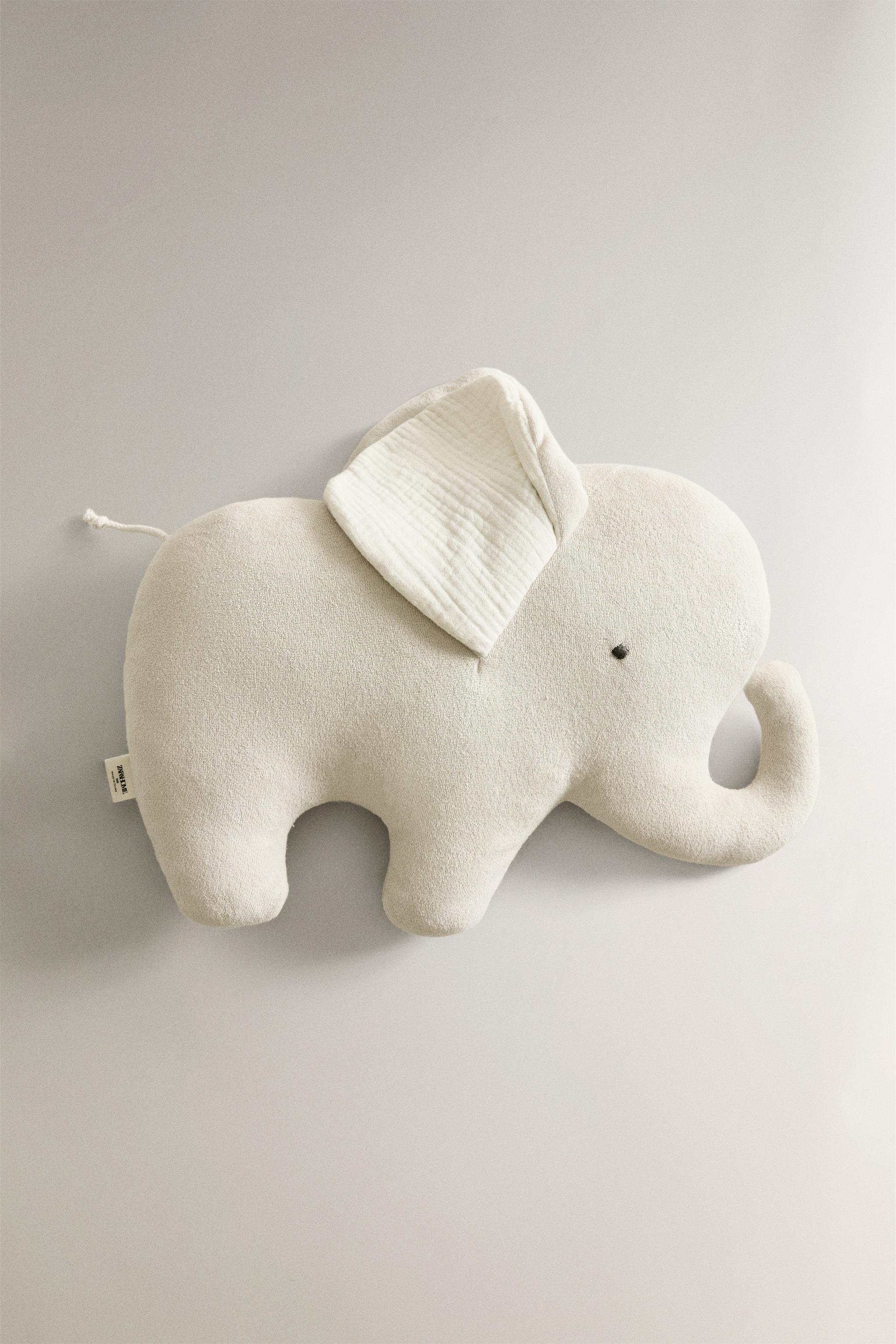 CHILDREN'S ELEPHANT THROW PILLOW