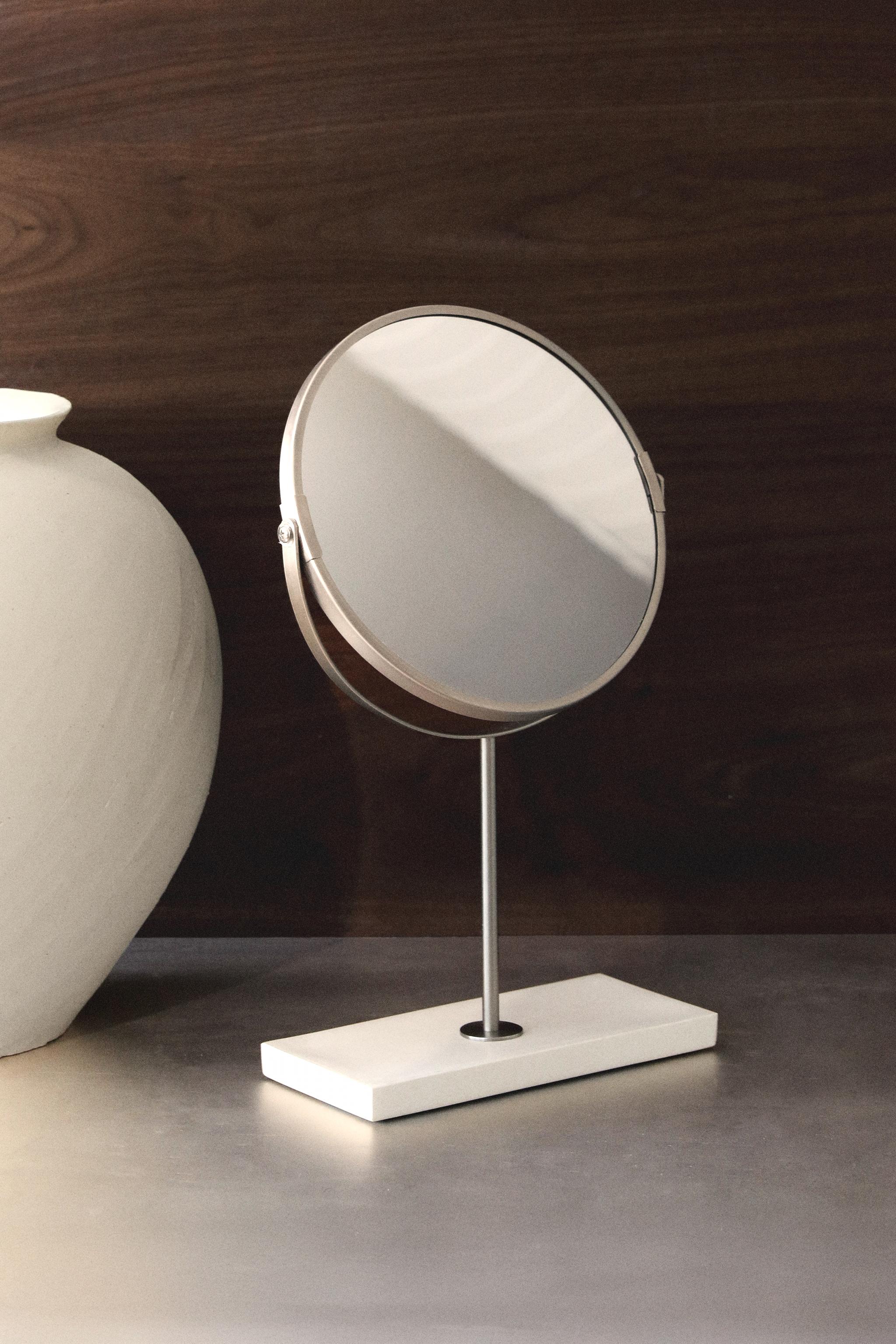 WHITE MARBLE VANITY MIRROR