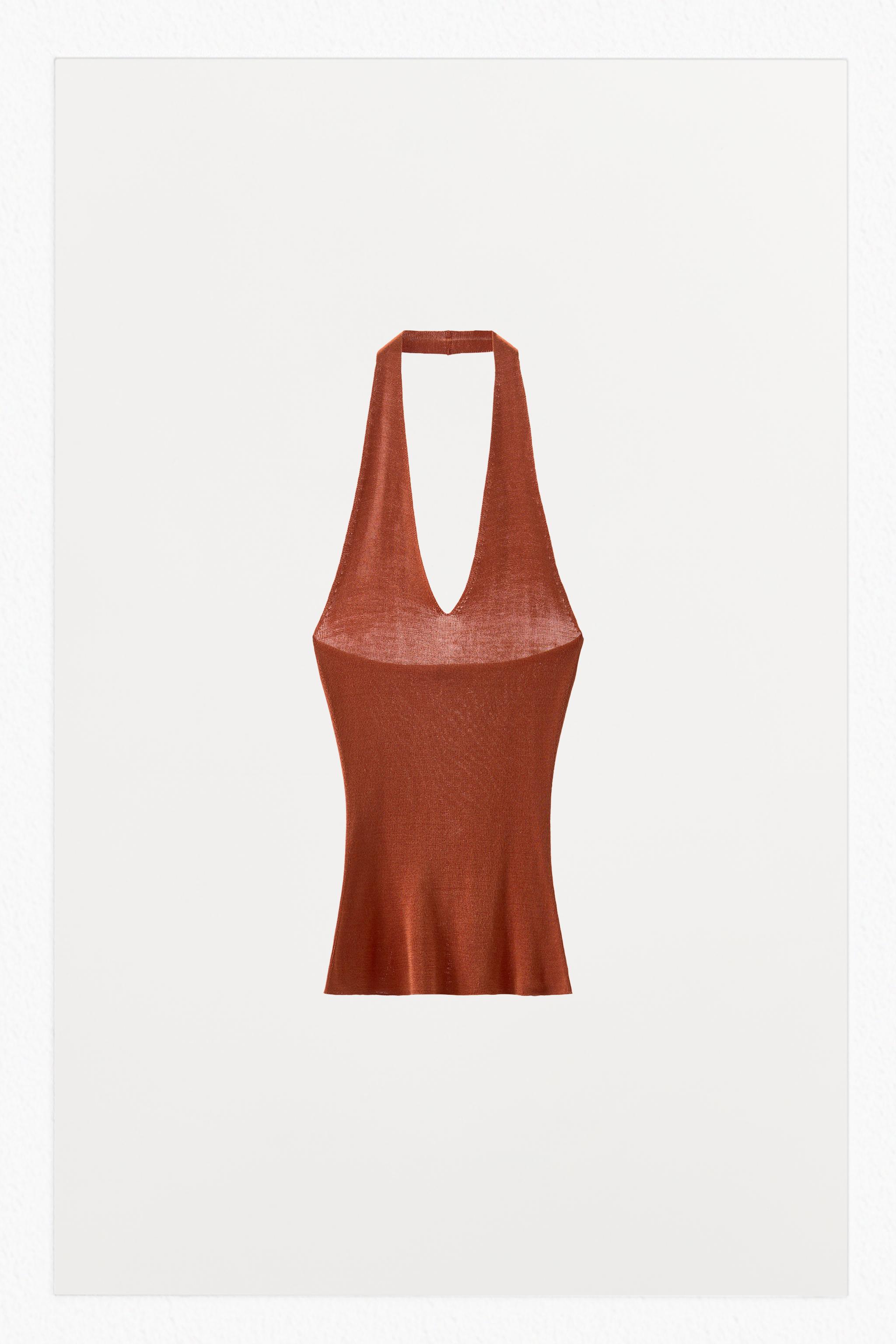 100% SILK SEAMLESS HALTER TOP