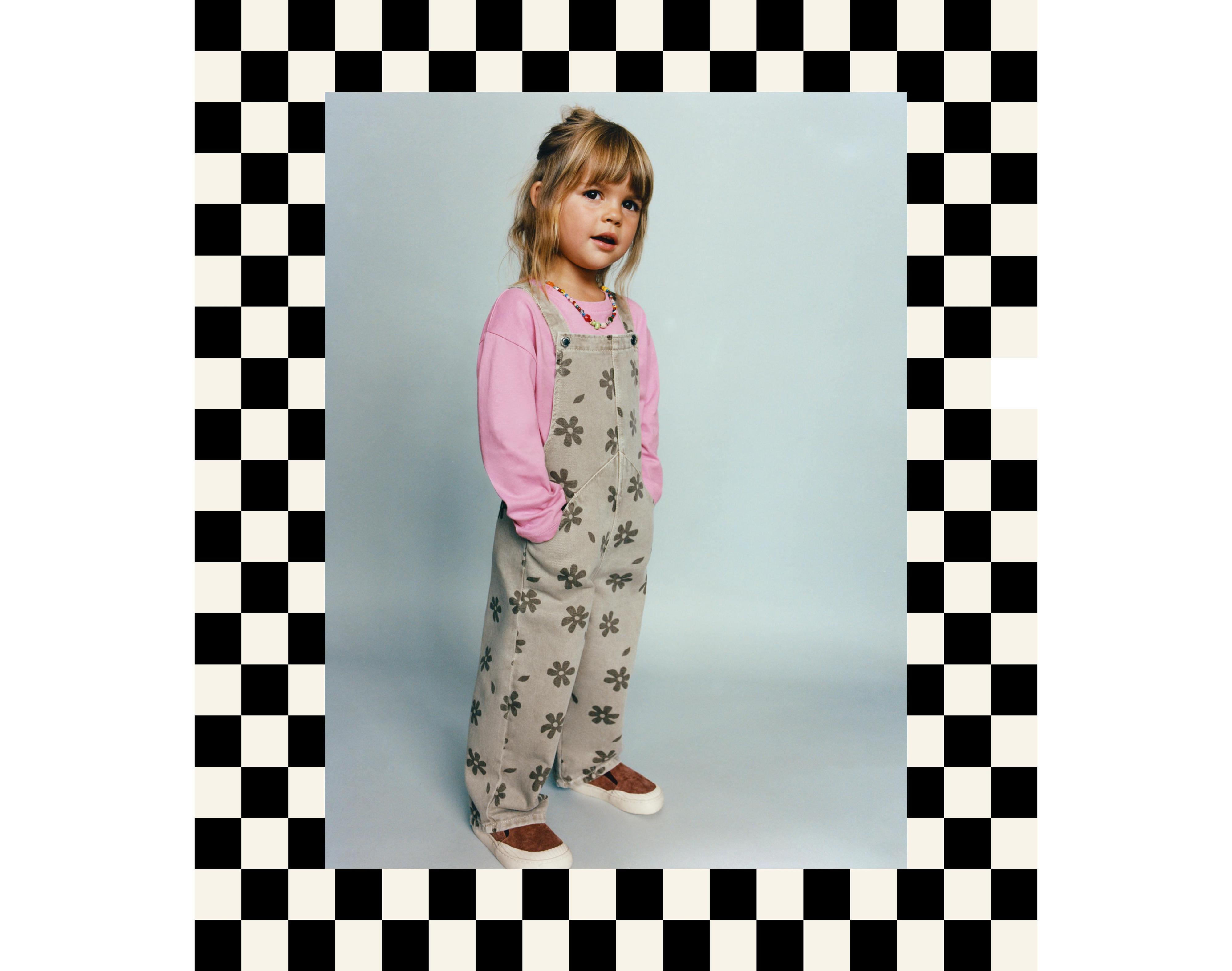 FLORAL TWILL OVERALLS