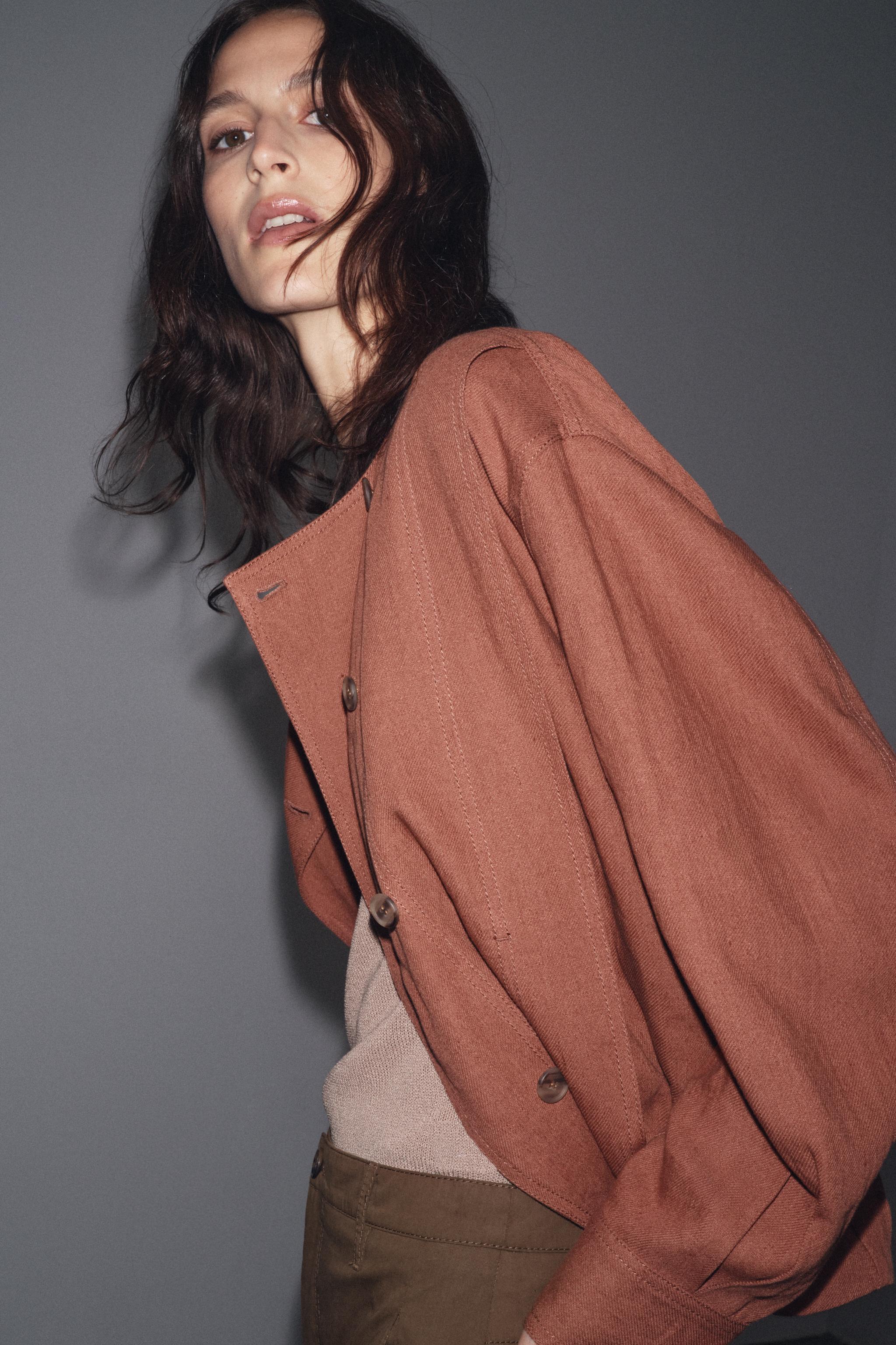 ZW COLLECTION LINEN BLEND BOMBER