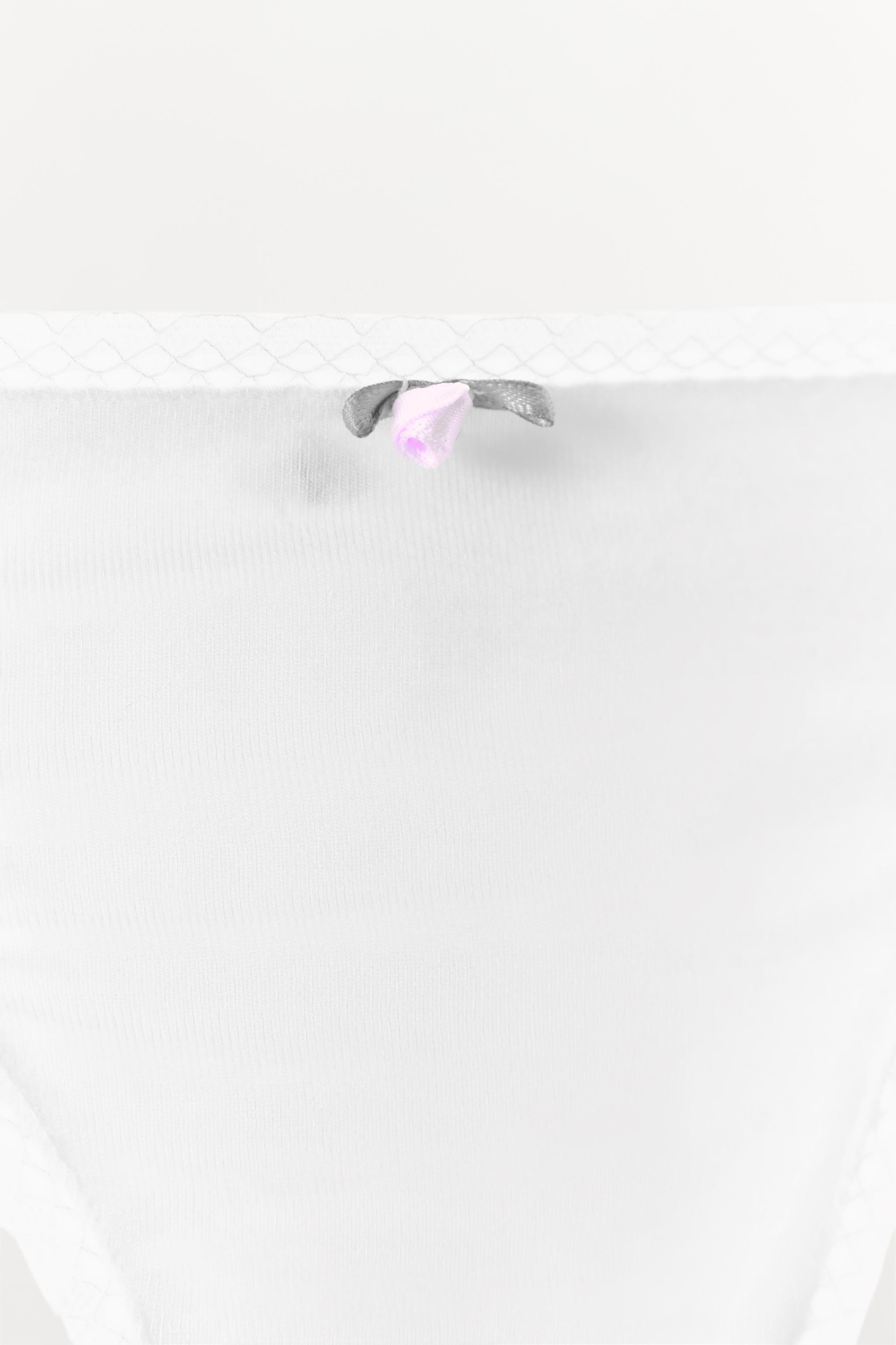 POINTELLE FLORAL THONG