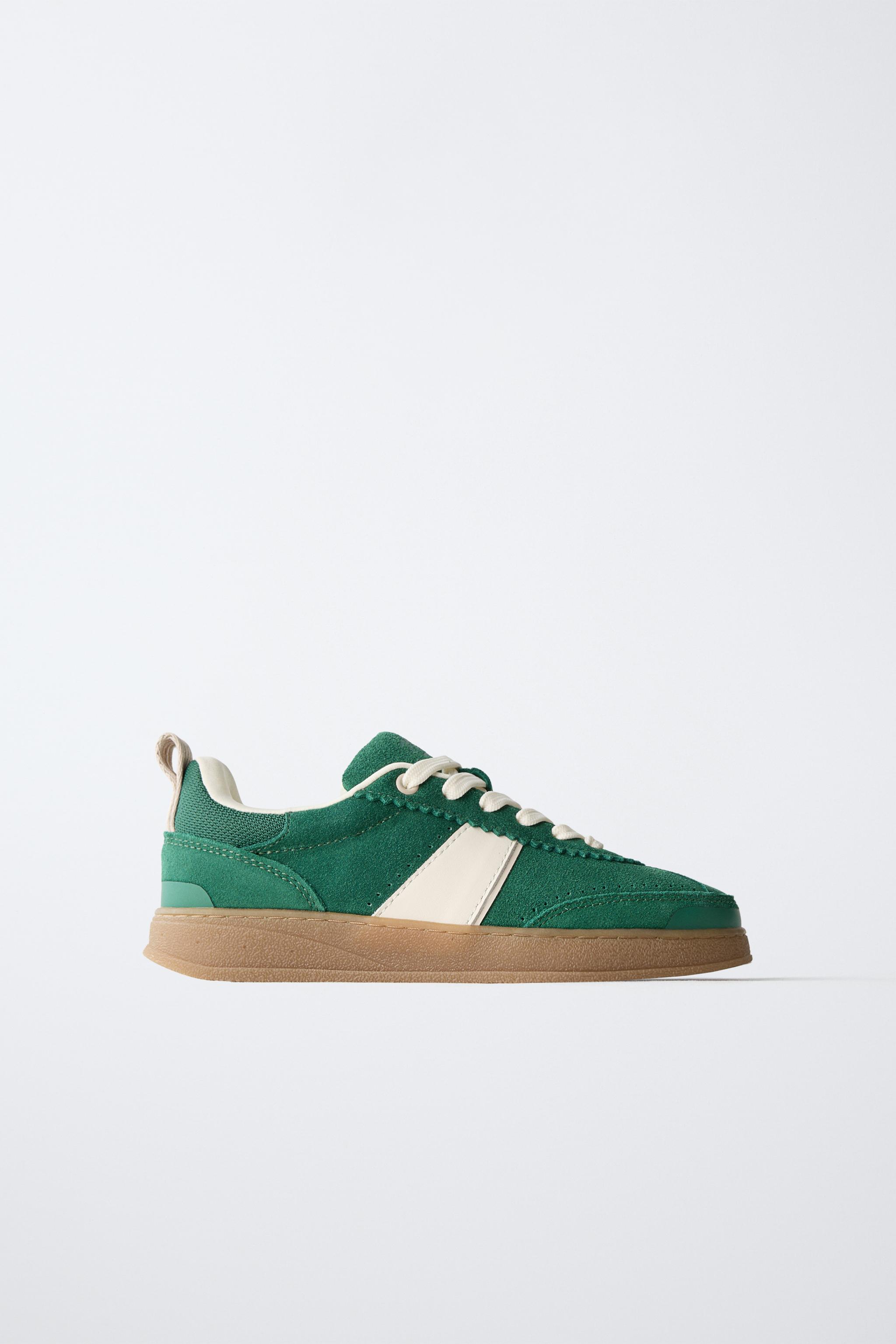 LEATHER DETAIL SNEAKERS