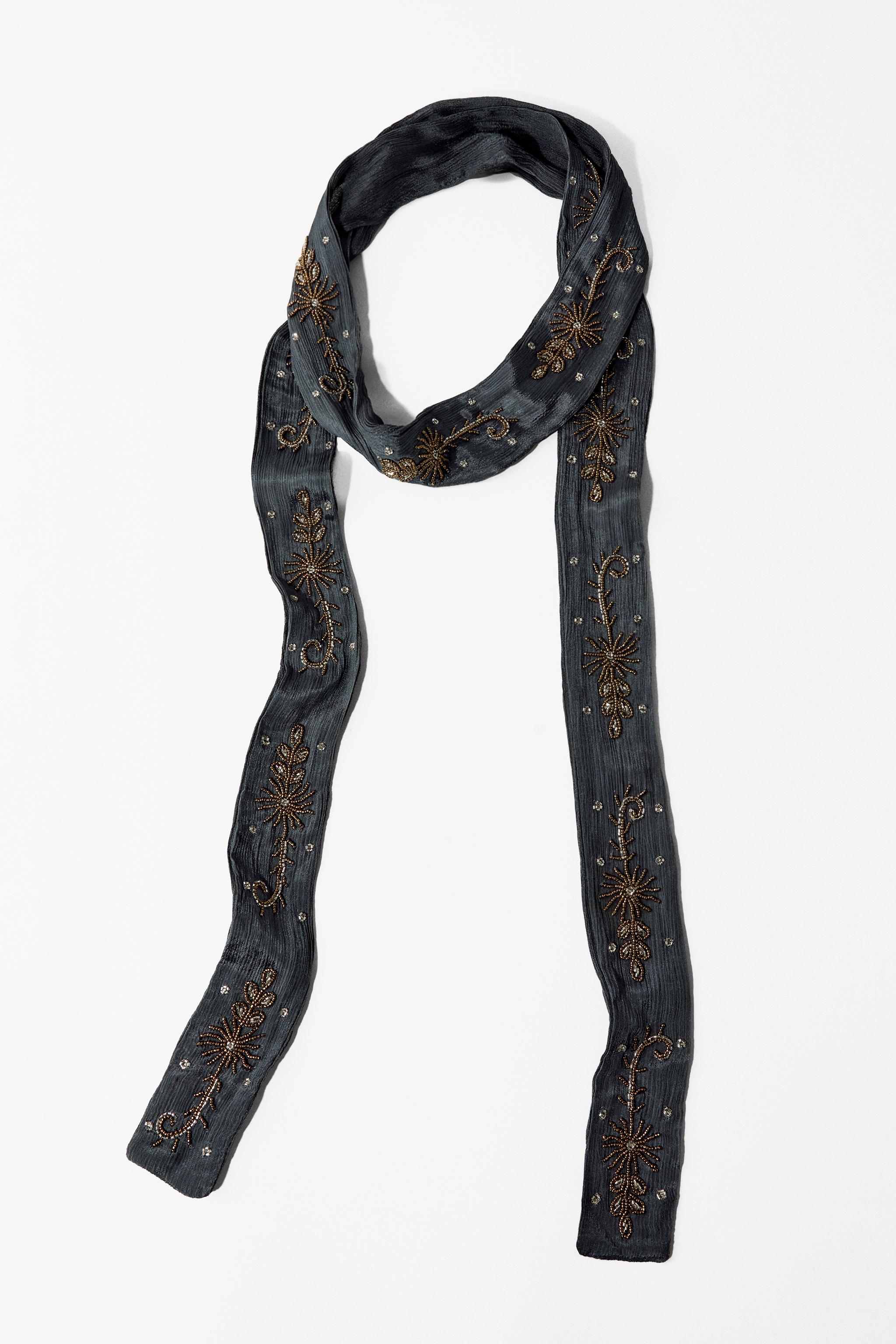LIMITED EDITION EMBROIDERED BEAD SCARF