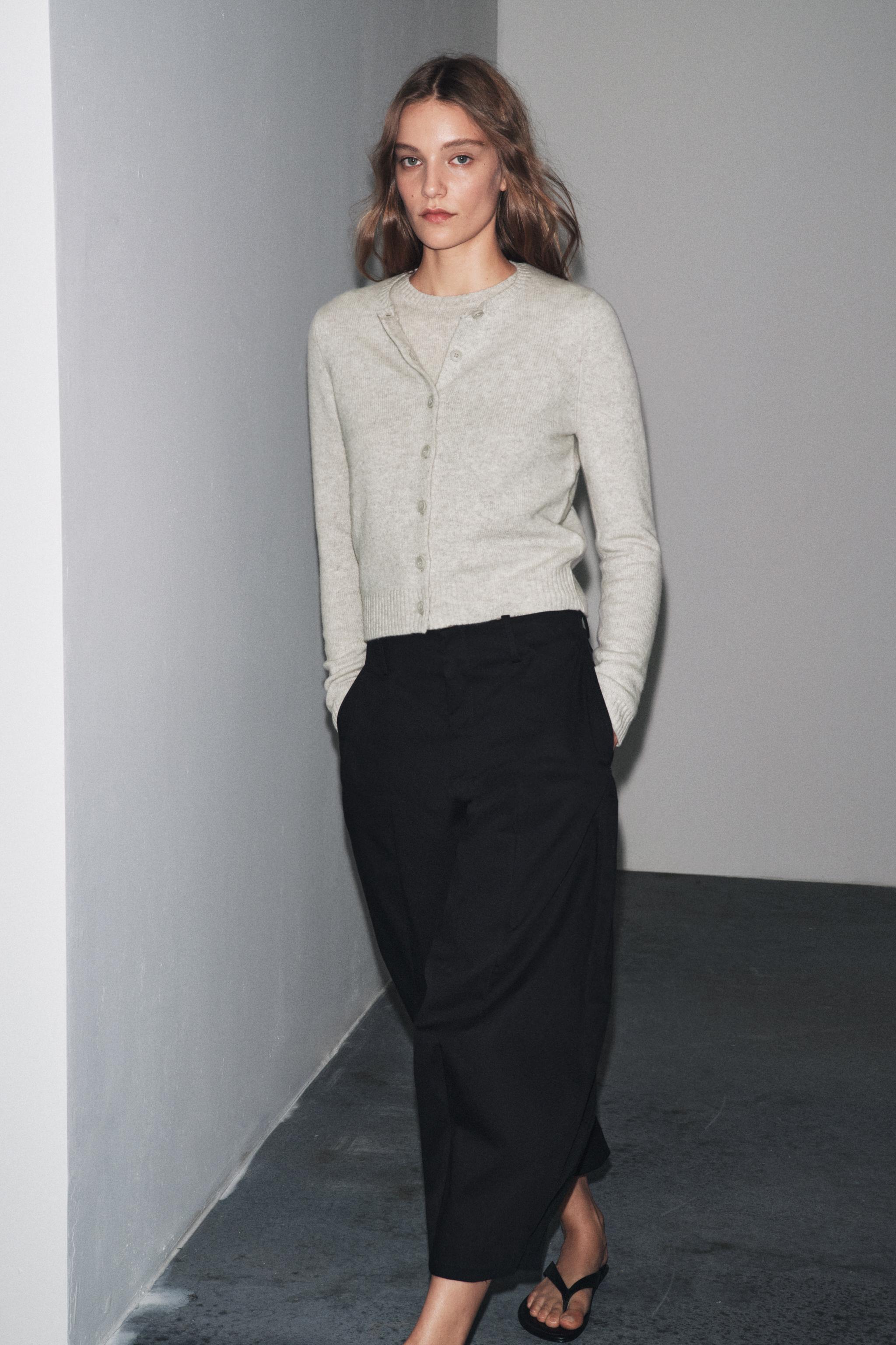 BASIC 100% WOOL KNIT JACKET