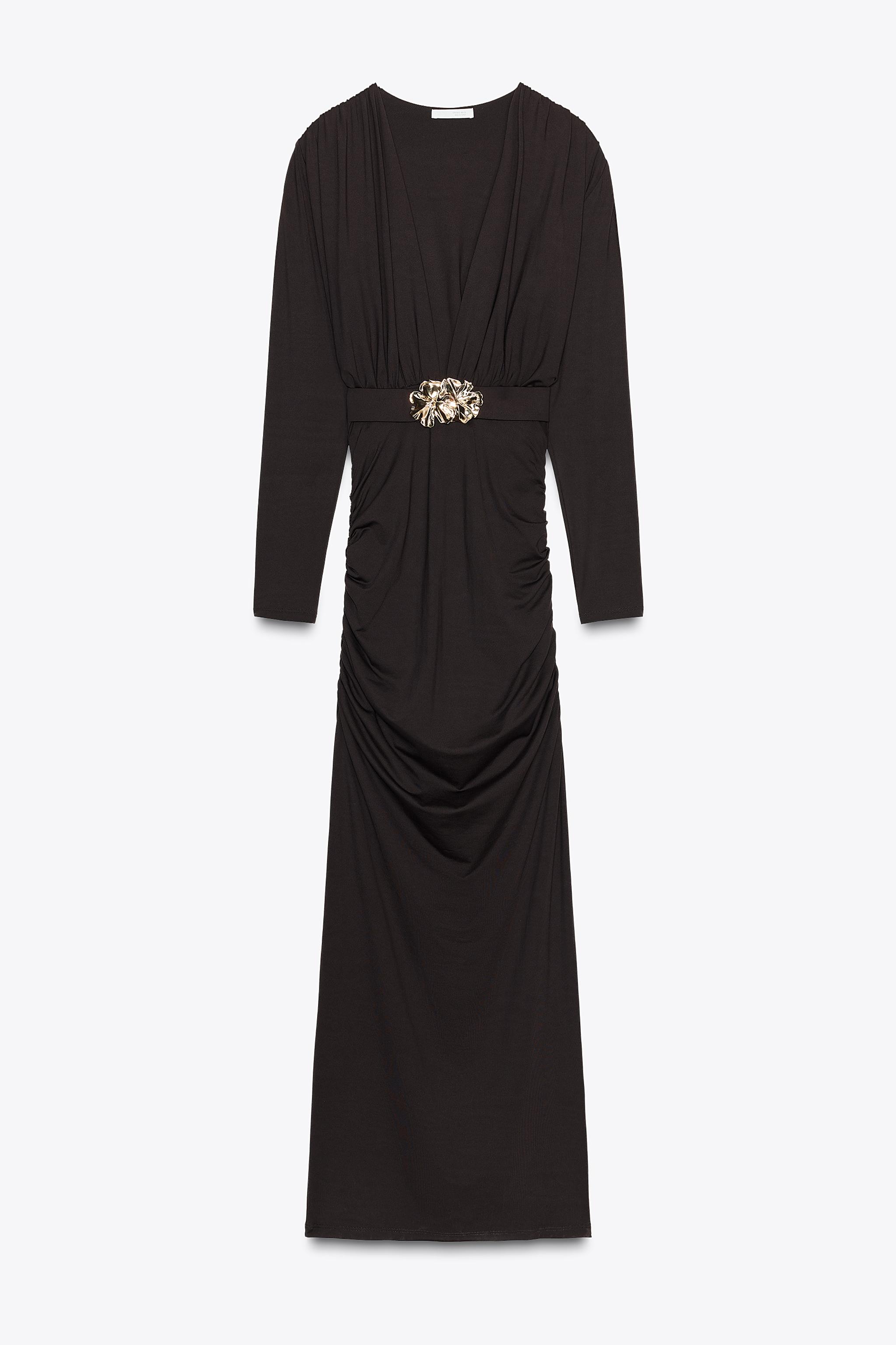 POLYAMIDE DRESS WITH HARDWARE BELT