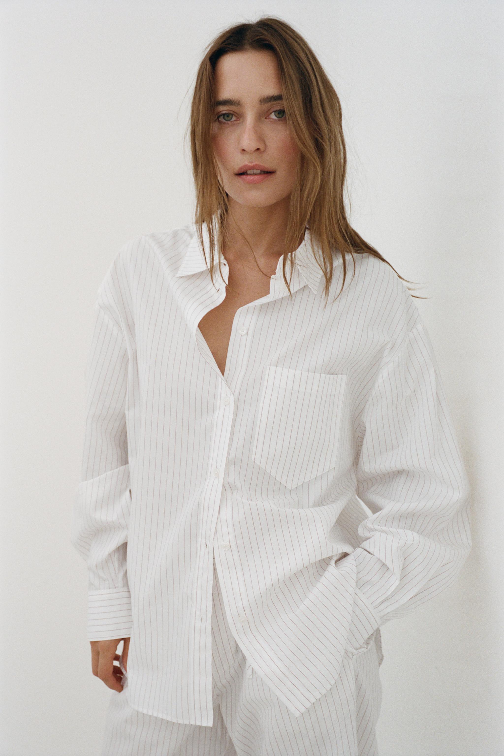 STRIPED PAJAMA SHIRT