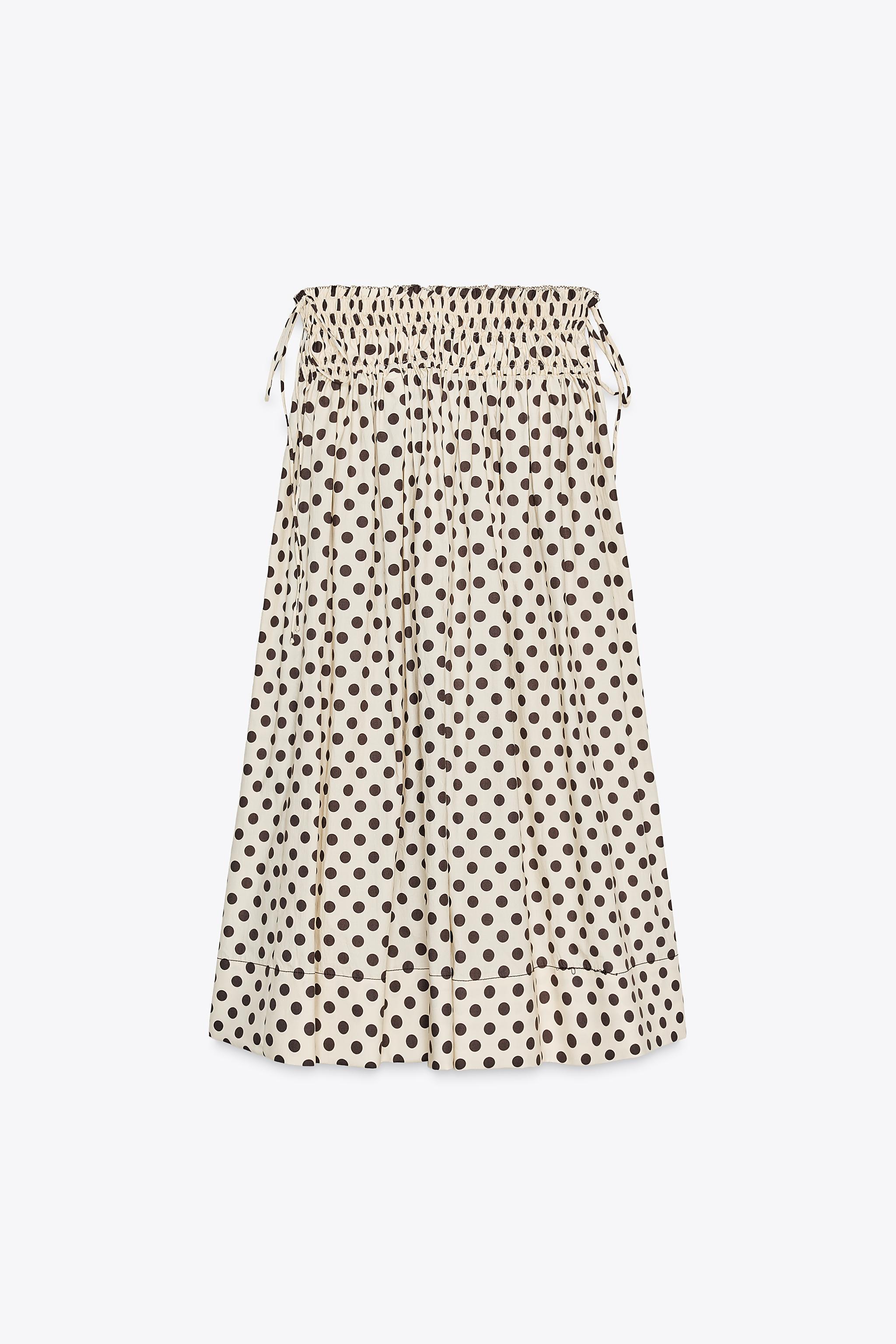 ZW COLLECTION POLKA DOT MIDI SKIRT