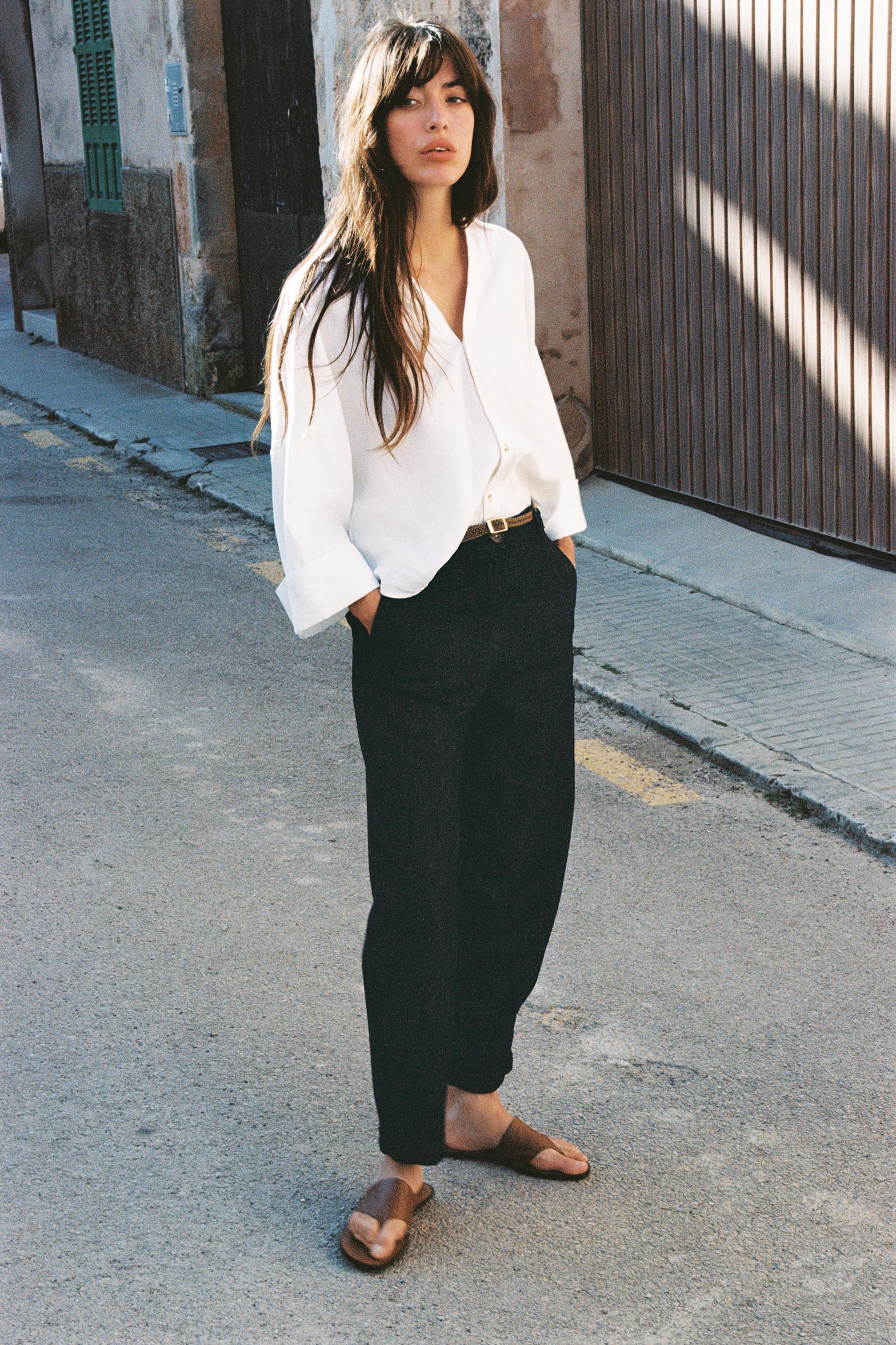 Z1975 BRAIDED BELT CHINO DENIM PANTS