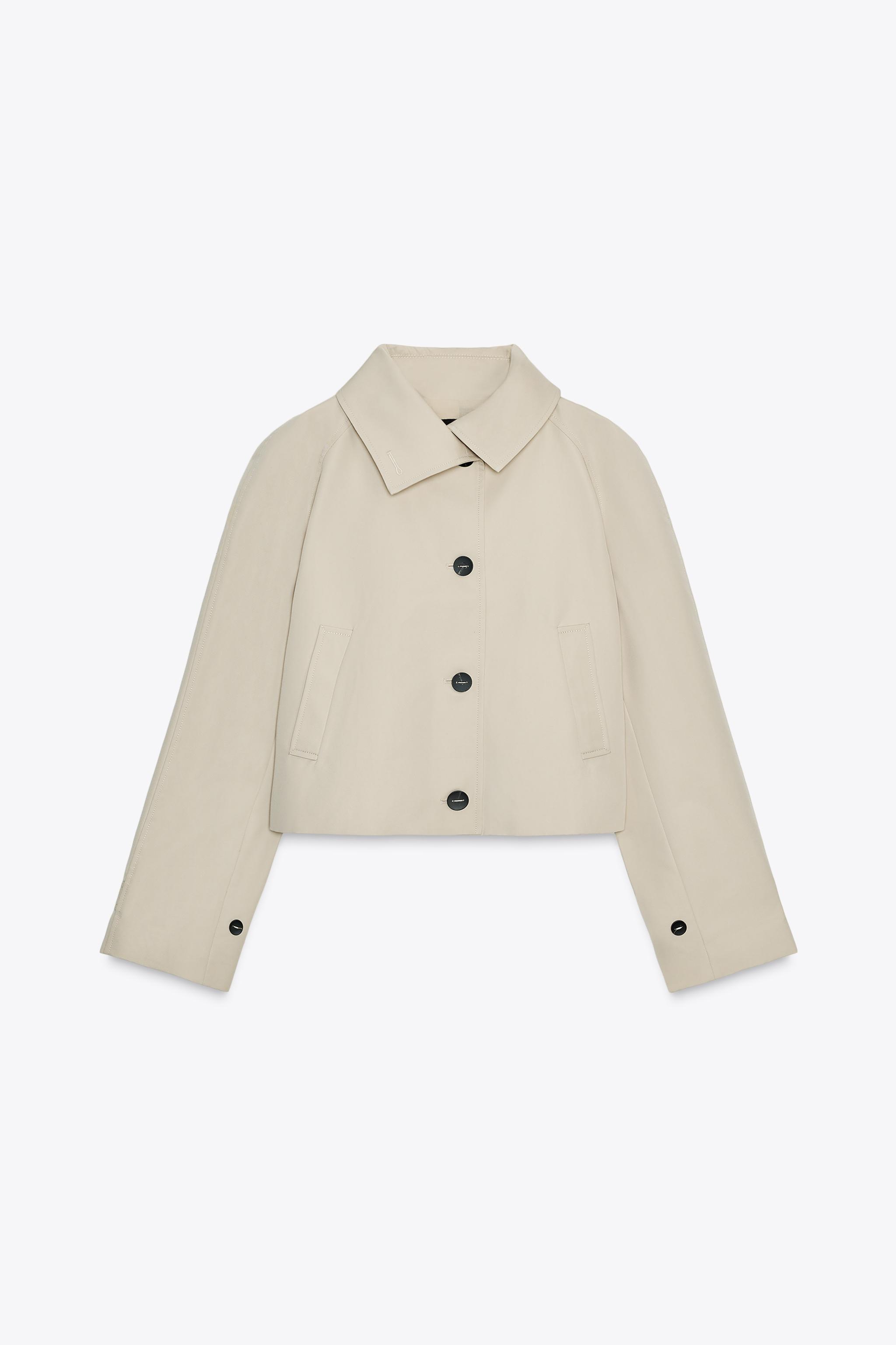 WATER REPELLENT SHORT TRENCH COAT ZW COLLECTION