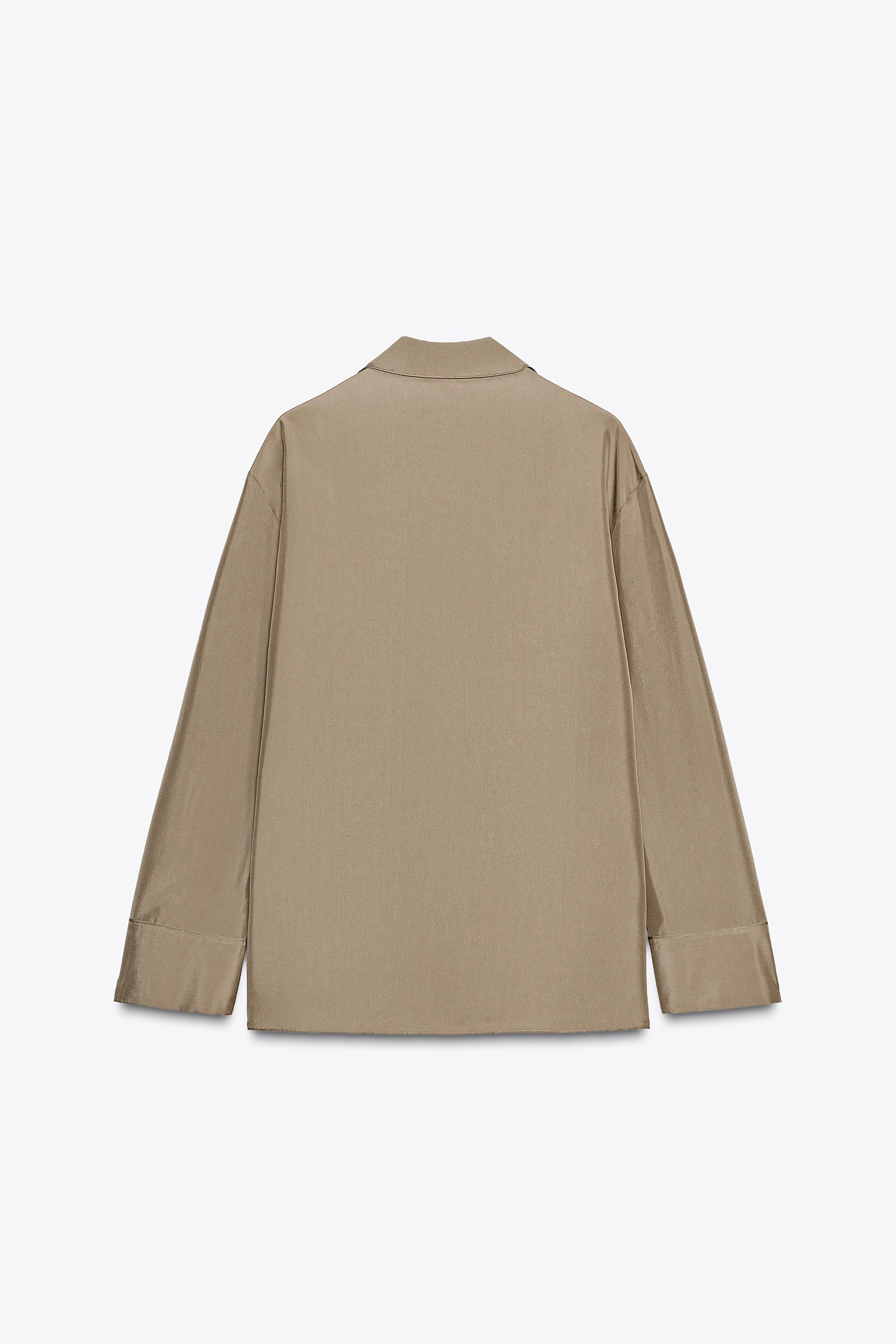 ZW COLLECTION SILK POCKET SHIRT