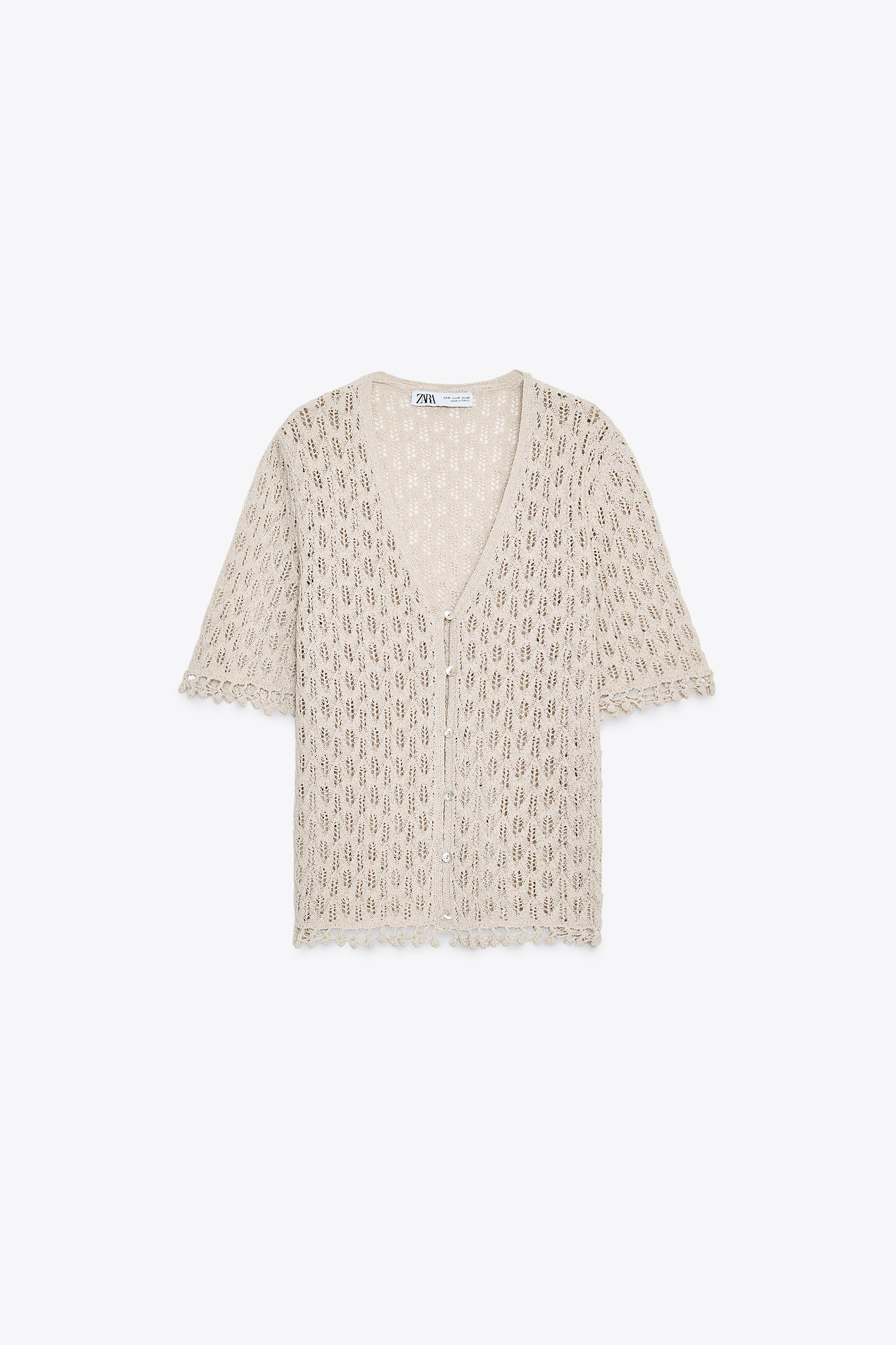 POINTELLE KNIT CARDIGAN