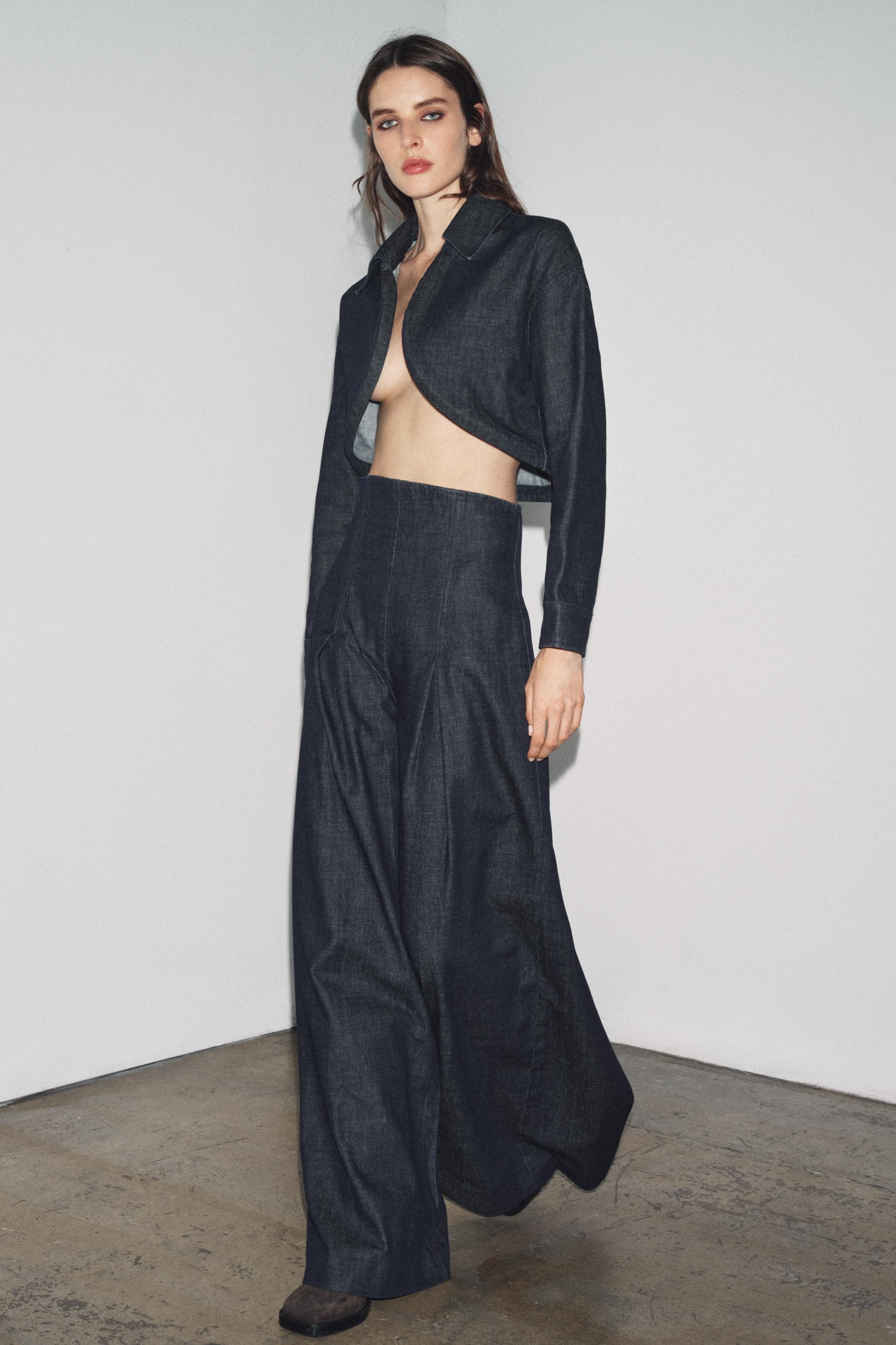 ZW COLLECTION DENIM BOLERO JACKET