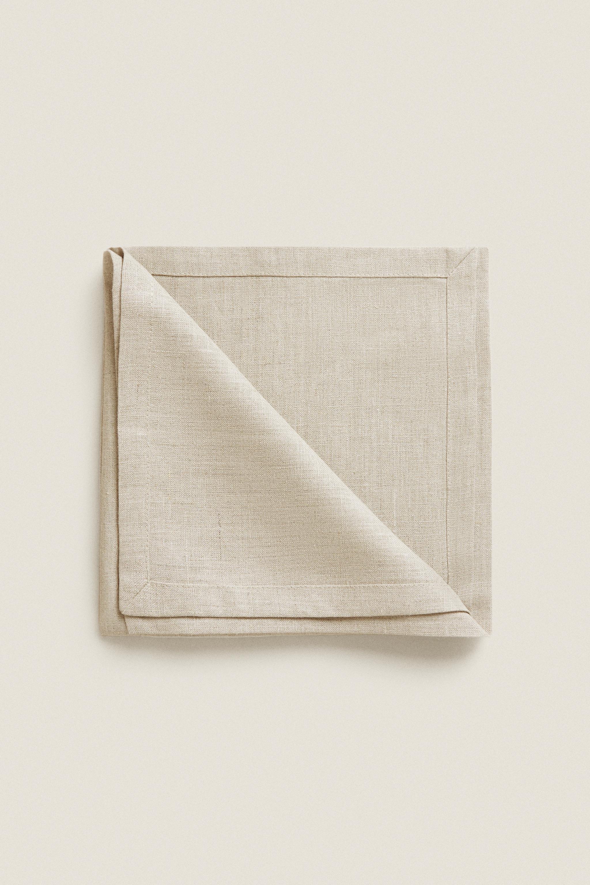 SET OF PLAIN COLORED LINEN NAPKINS (SET OF 2)