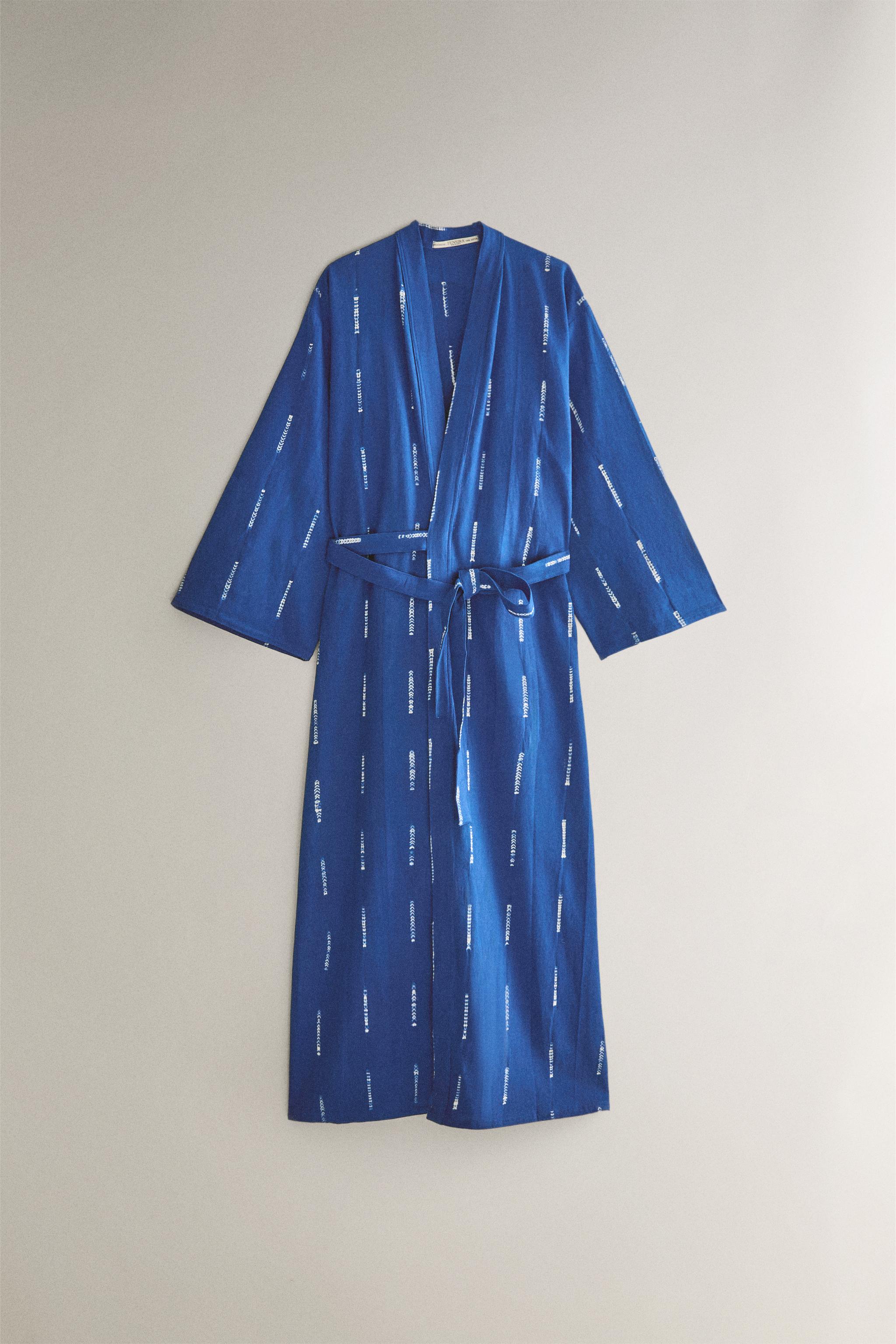TIE-DYE COTTON KIMONO X TENSIRA