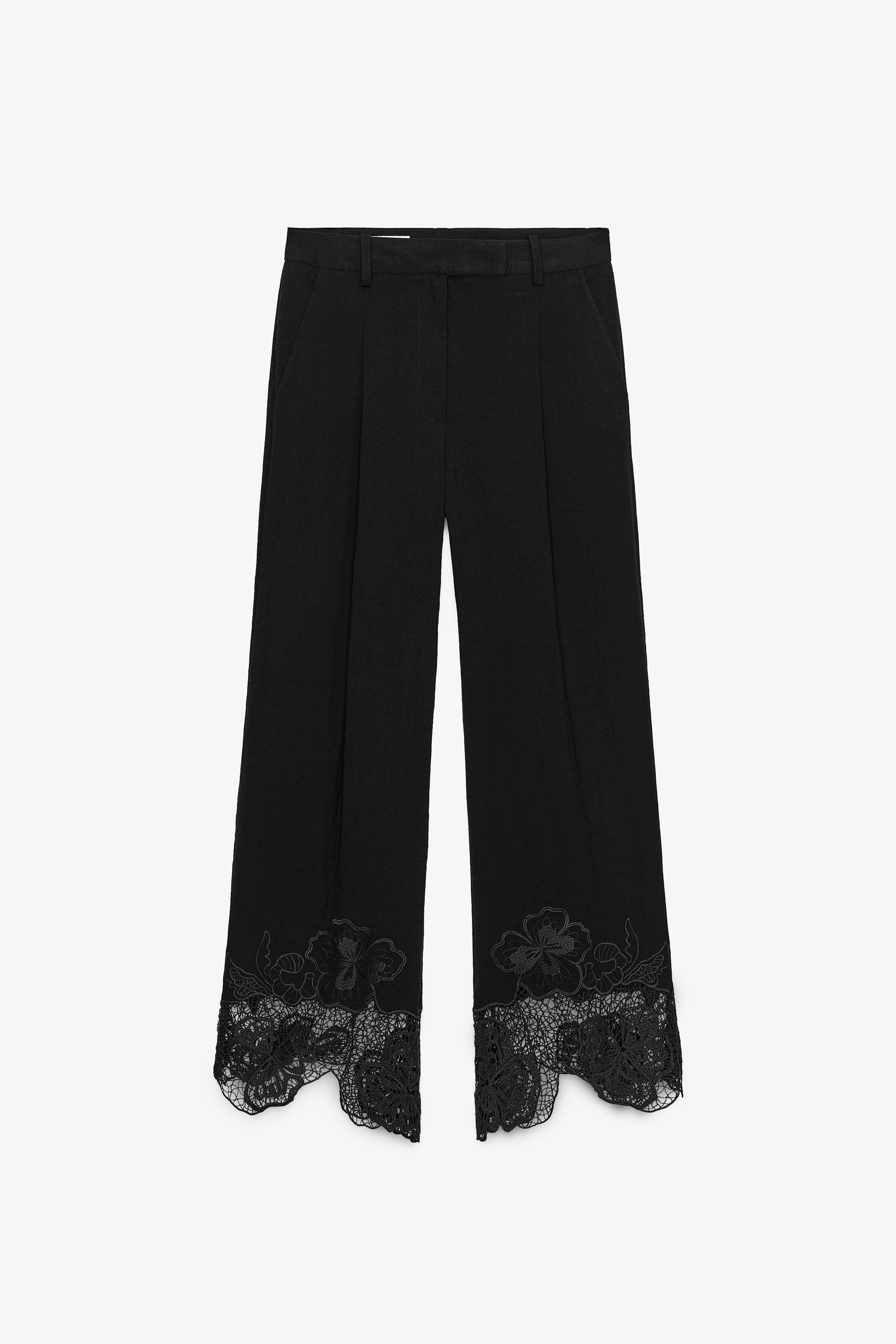 EMBROIDERED HEM CULOTTES