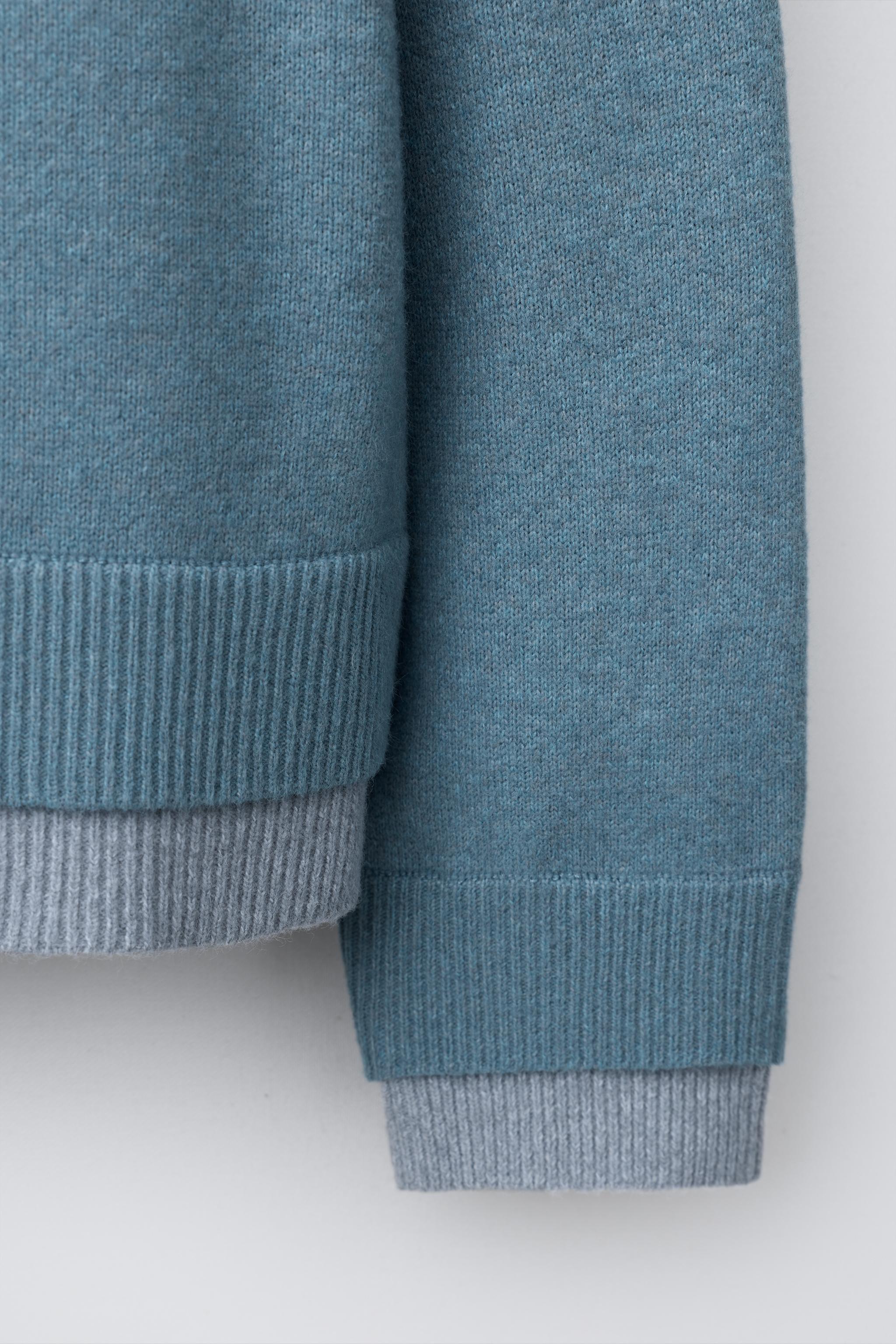 DOUBLE LAYER TRIM KNIT CARDIGAN