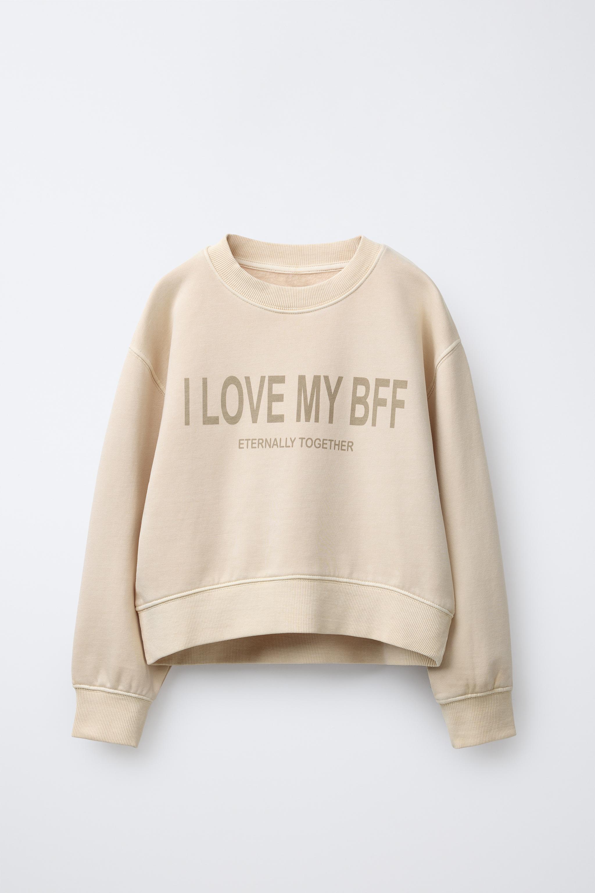 TEXT WIDE LEG SWEATSHIRT AND PANTS SET