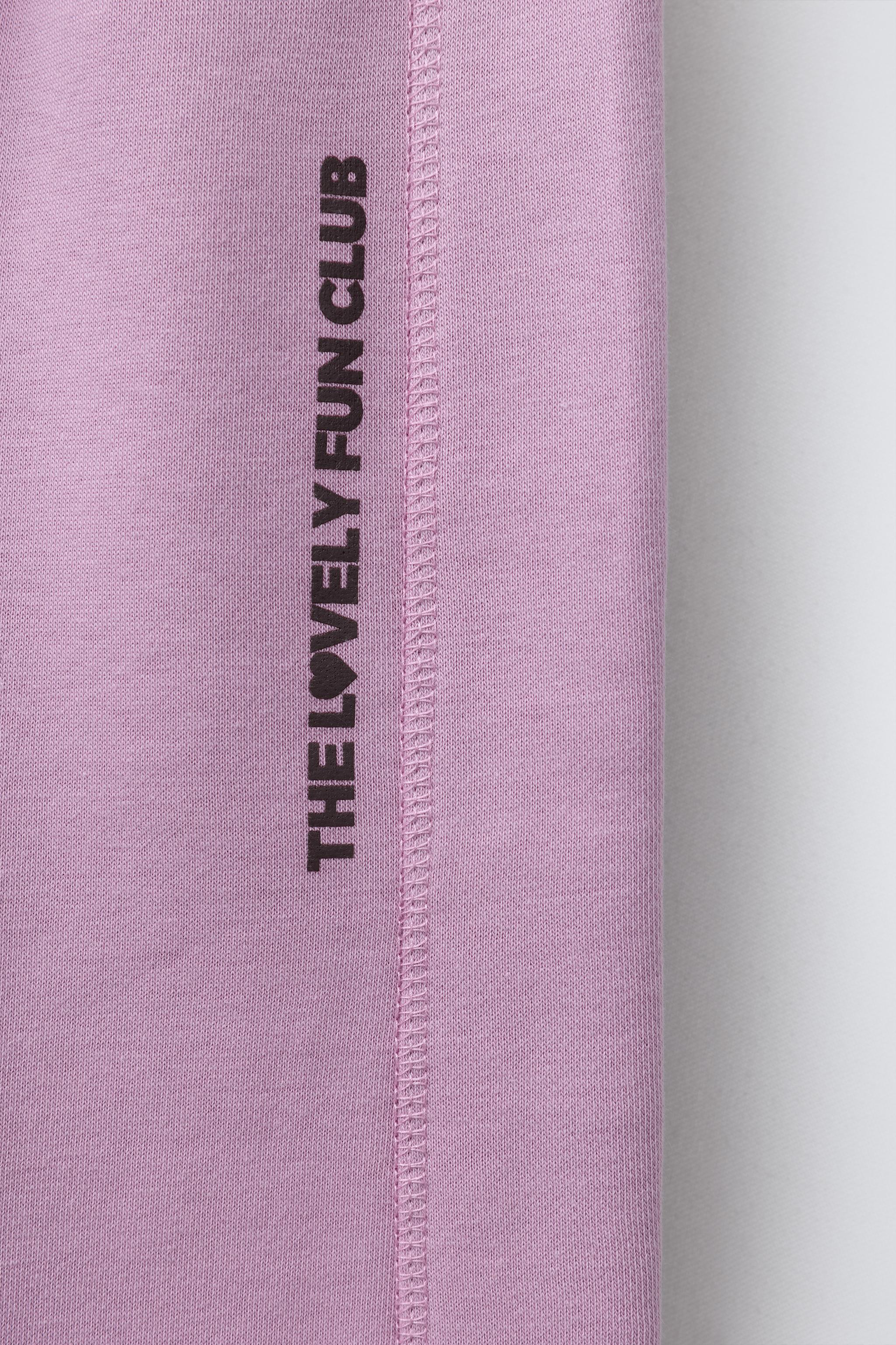 TEXT PRINT WIDE LEG PANTS