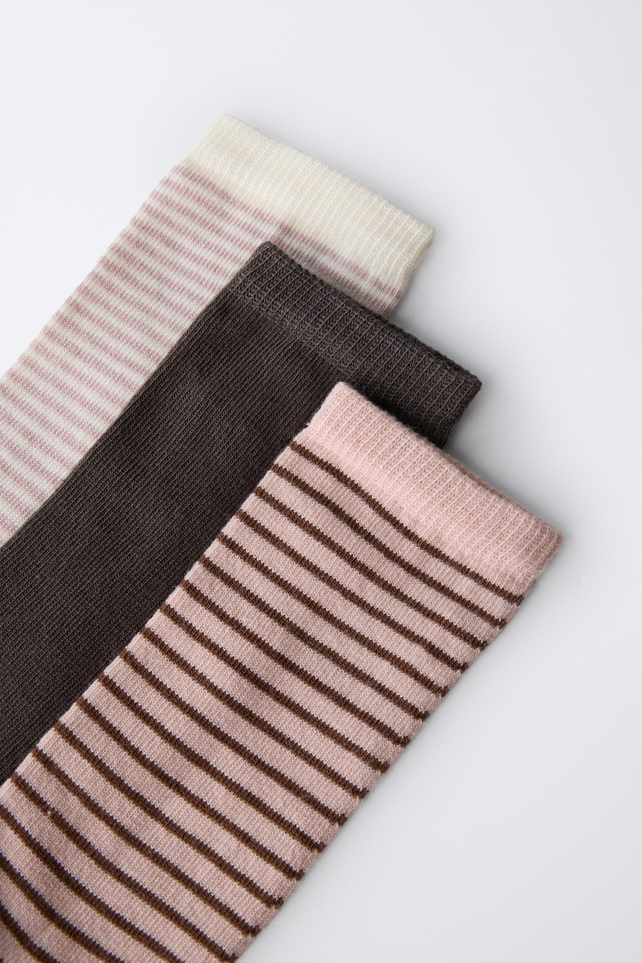 FIVE-PACK OF STRIPED KNEE SOCKS