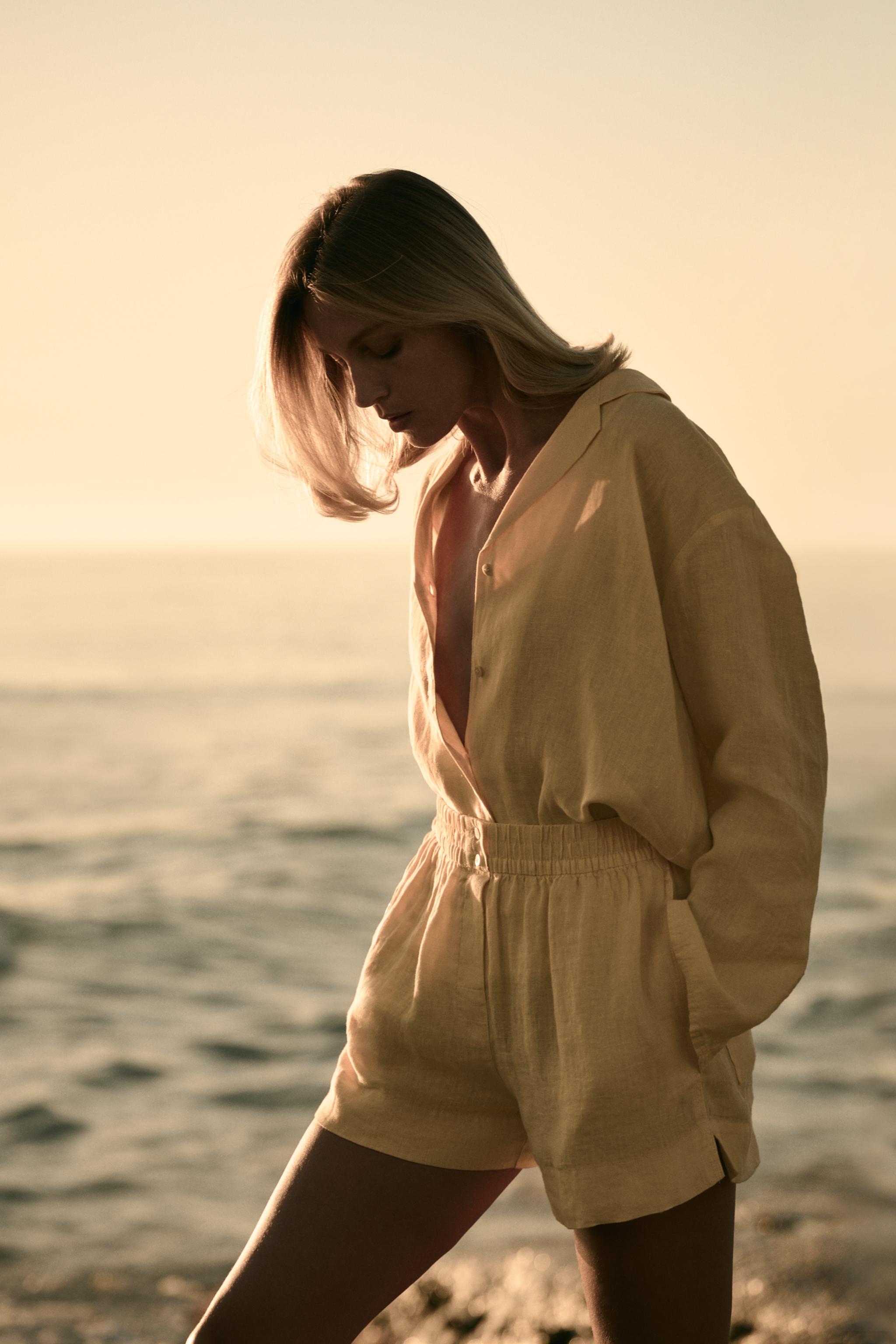 100% LINEN SHORTS ZW COLLECTION