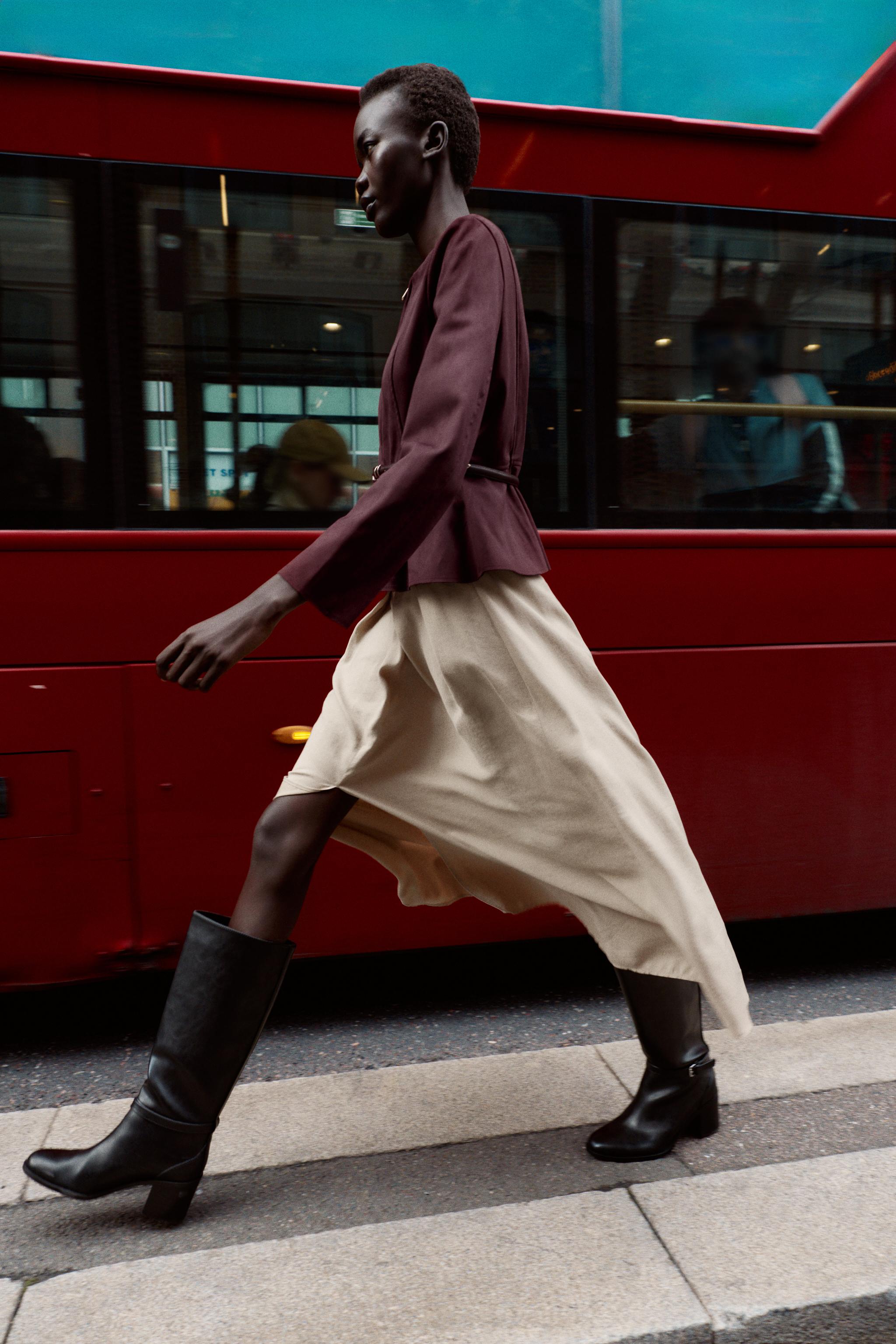 FAUX SUEDE BELTED PEPLUM JACKET