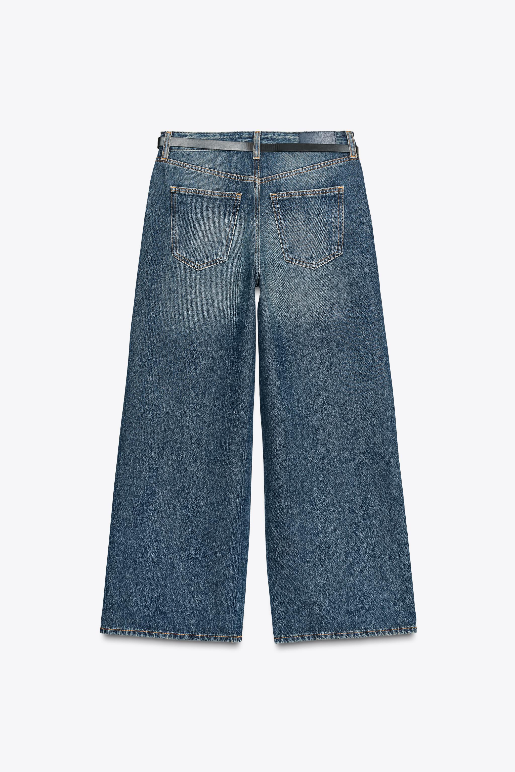 Z1975 HIGH-WAISTED CULOTTE JEANS WITH BELT