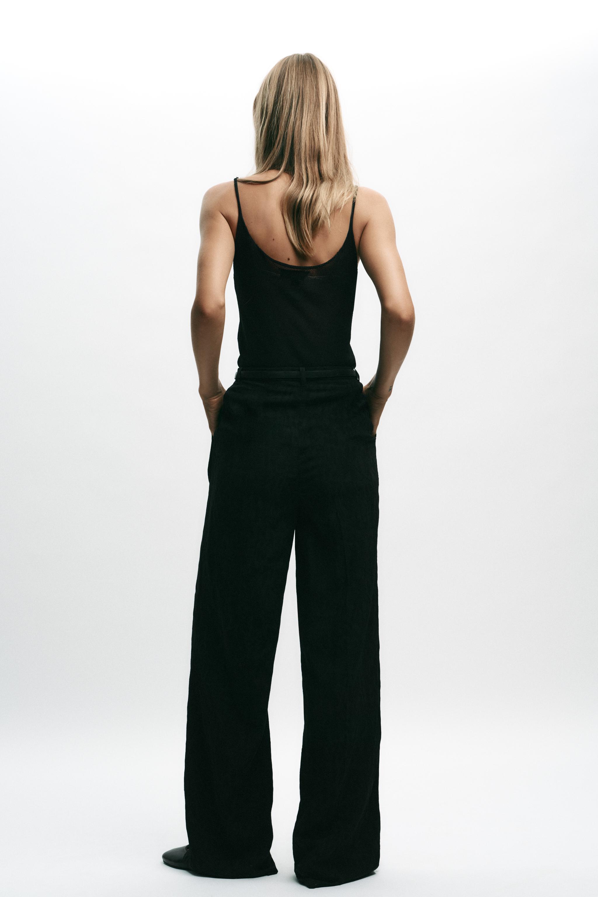JACQUARD PANTS WITH CHAIN BELT