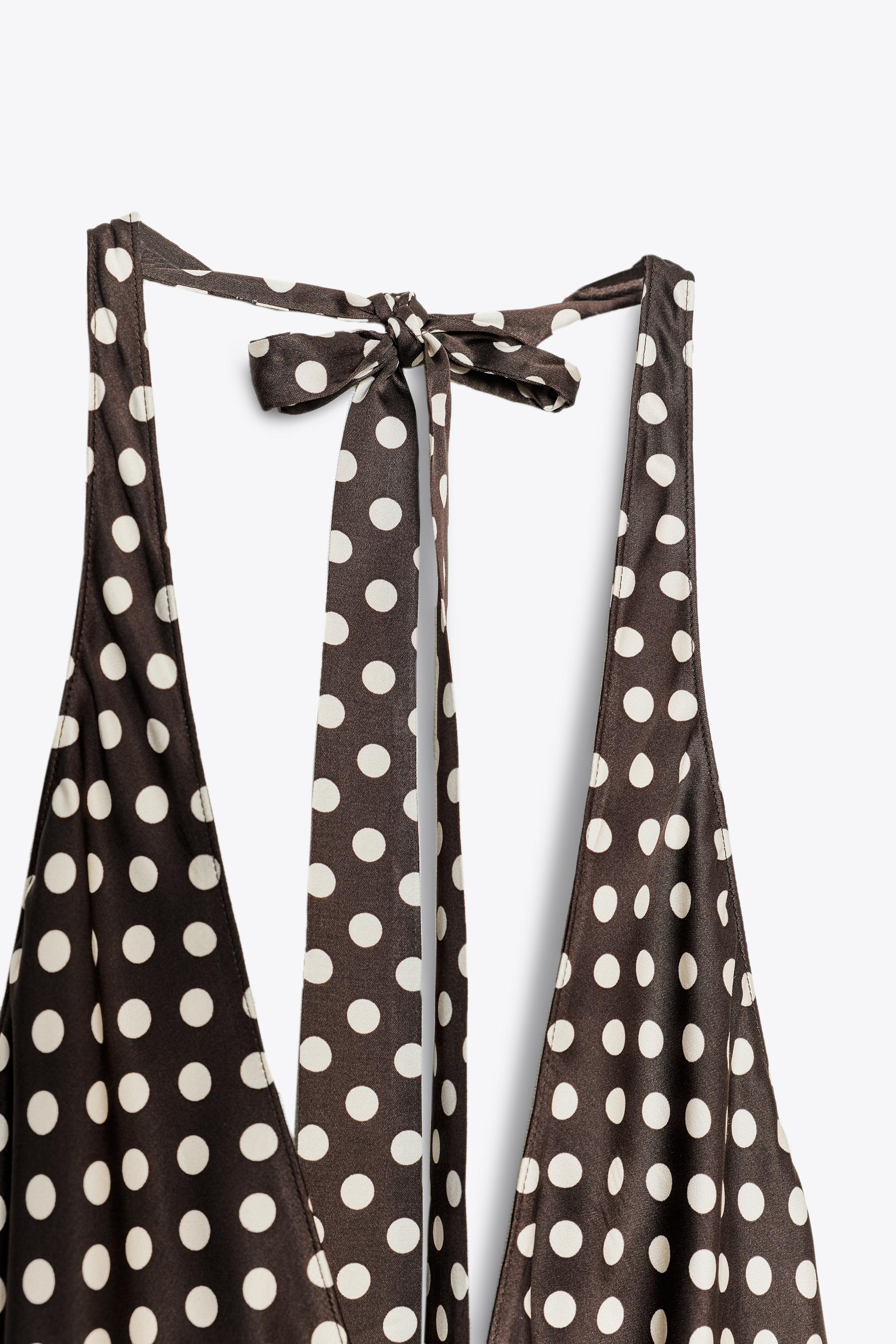 ZW COLLECTION HALTER POLKA DOT DRESS