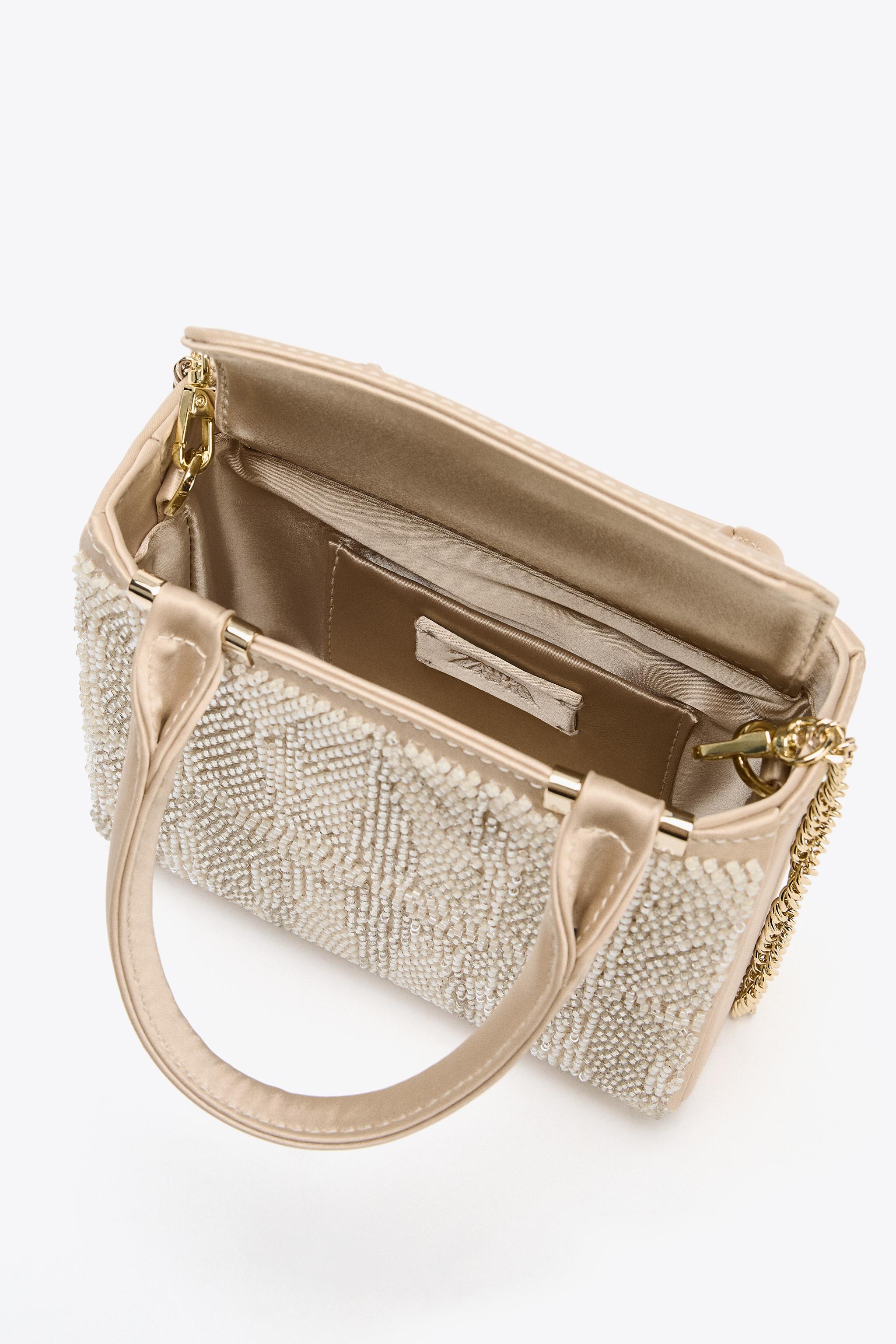 SATIN EFFECT PEARL BAG