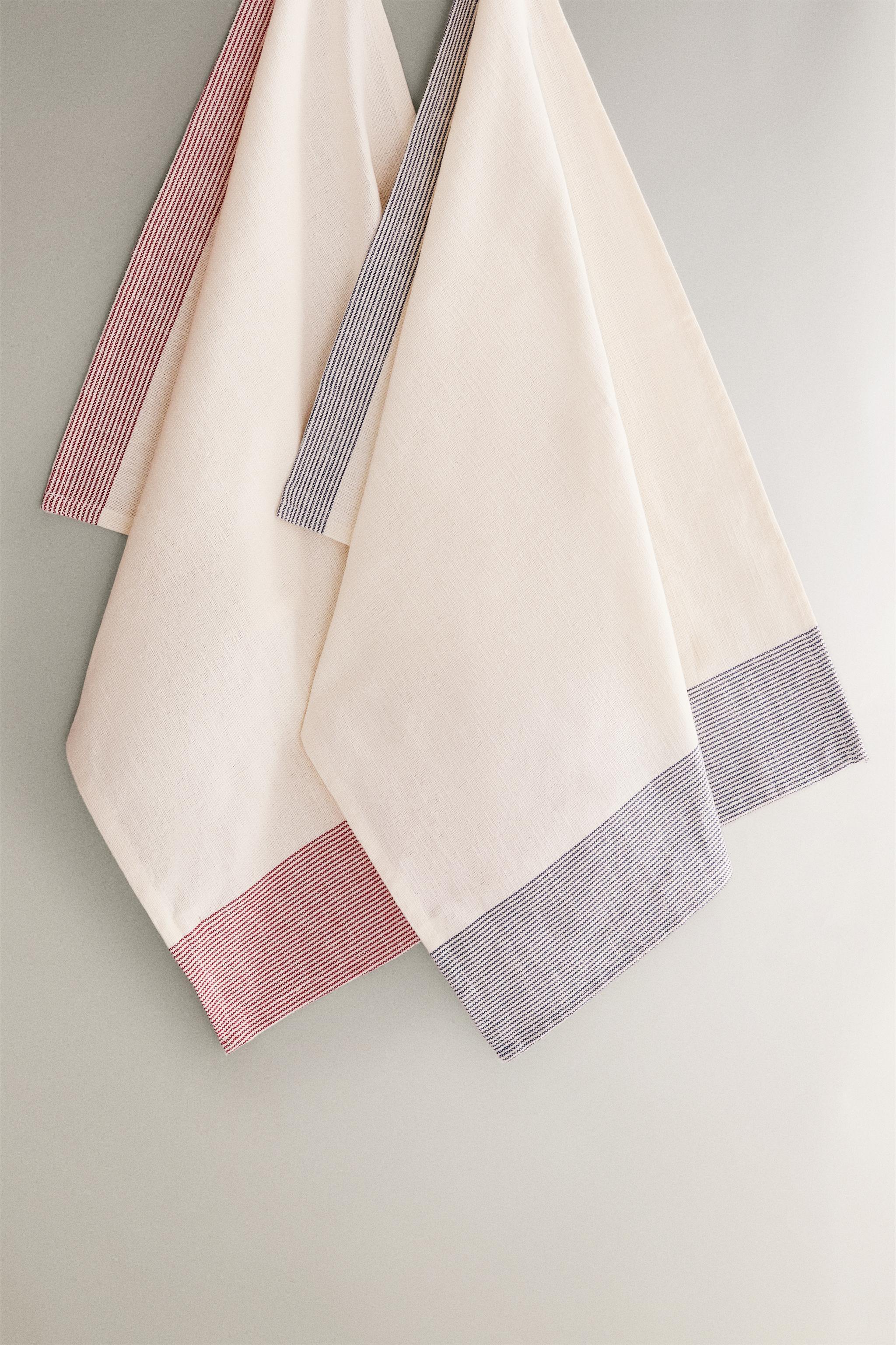 SET OF DYED THREAD KITCHEN TOWELS (SET OF 2)