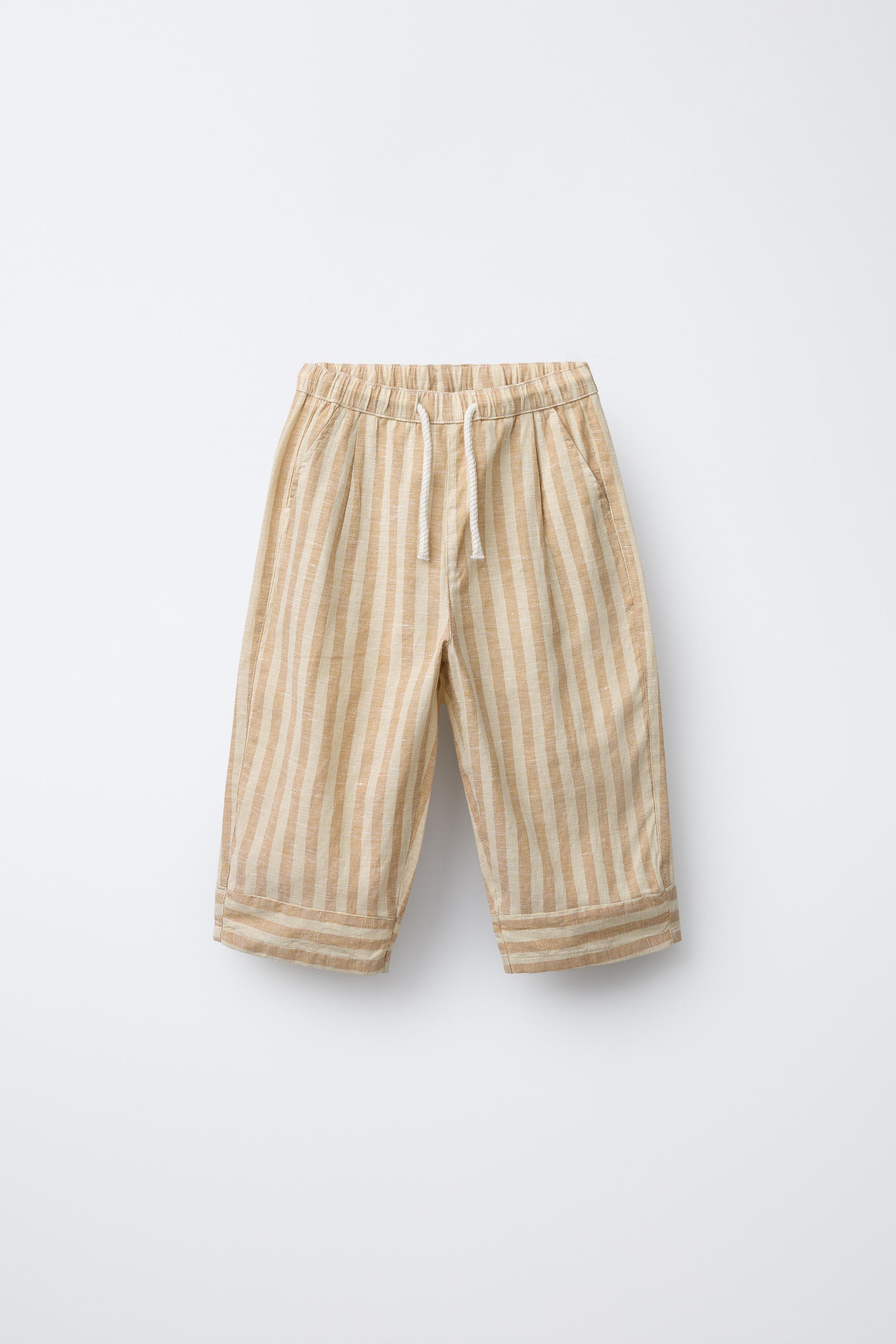 STRIPED STRAIGHT LEG PANTS
