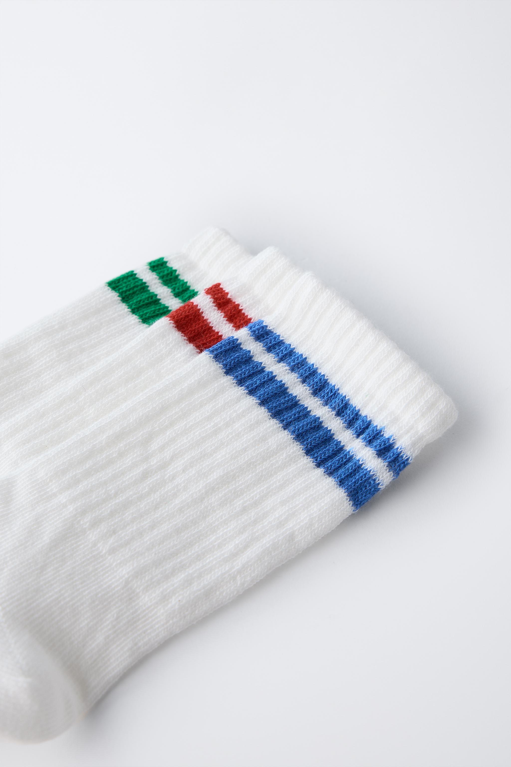 THREE-PACK OF STRIPED LONG SOCKS