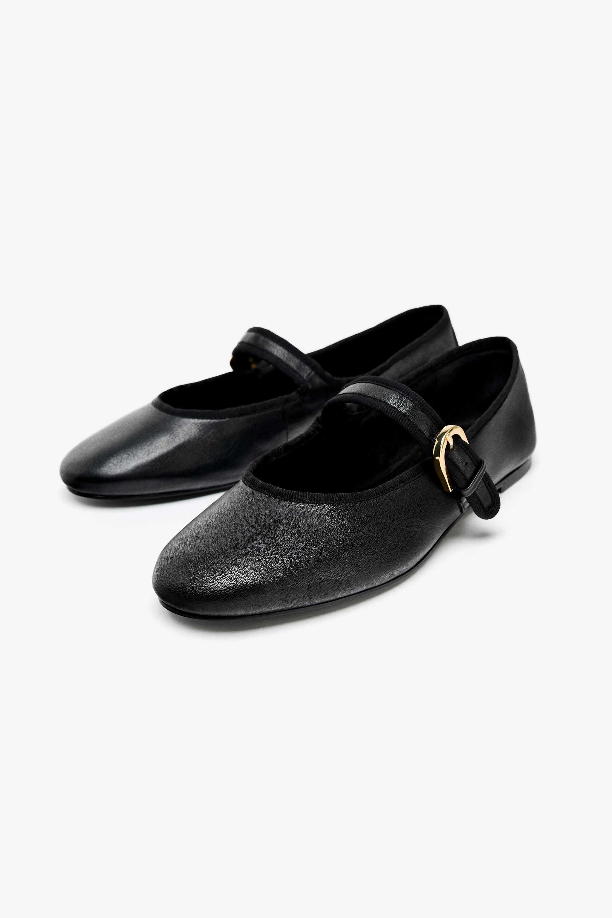LEATHER BALLET FLATS