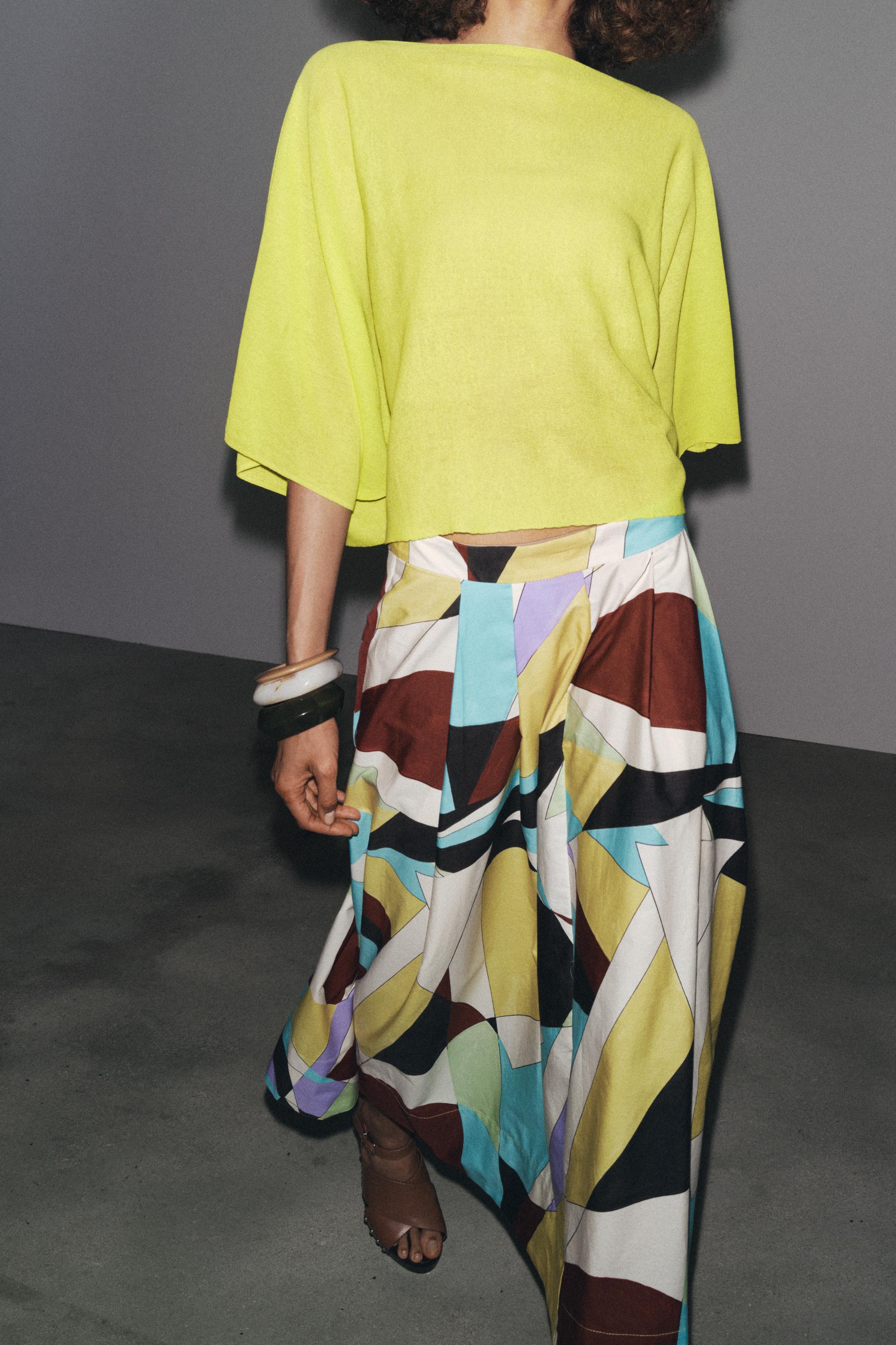 ZW COLLECTION PRINTED MIDI SKIRT