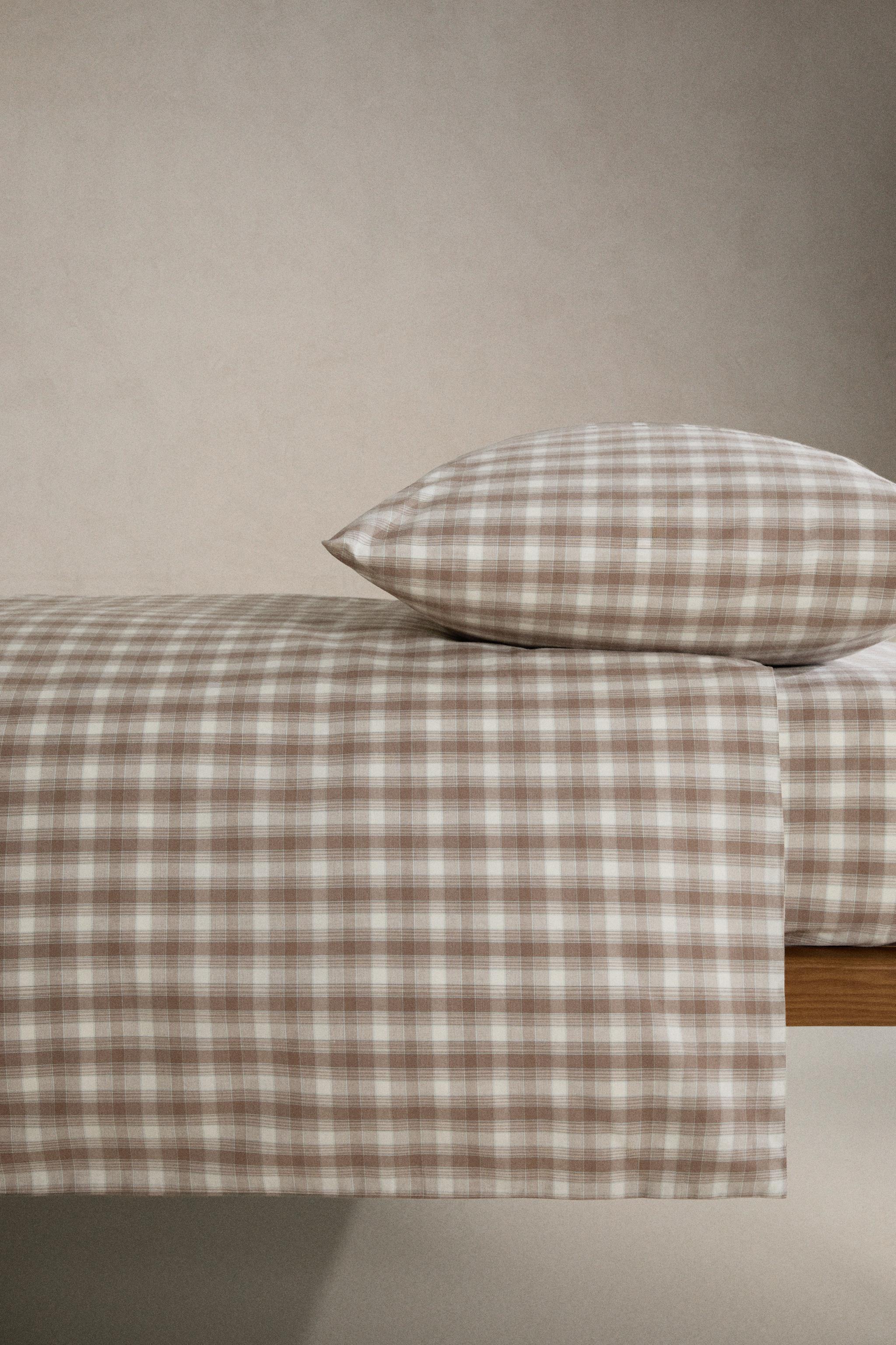 CHILDREN'S CHECK FLANNEL DUVET COVER