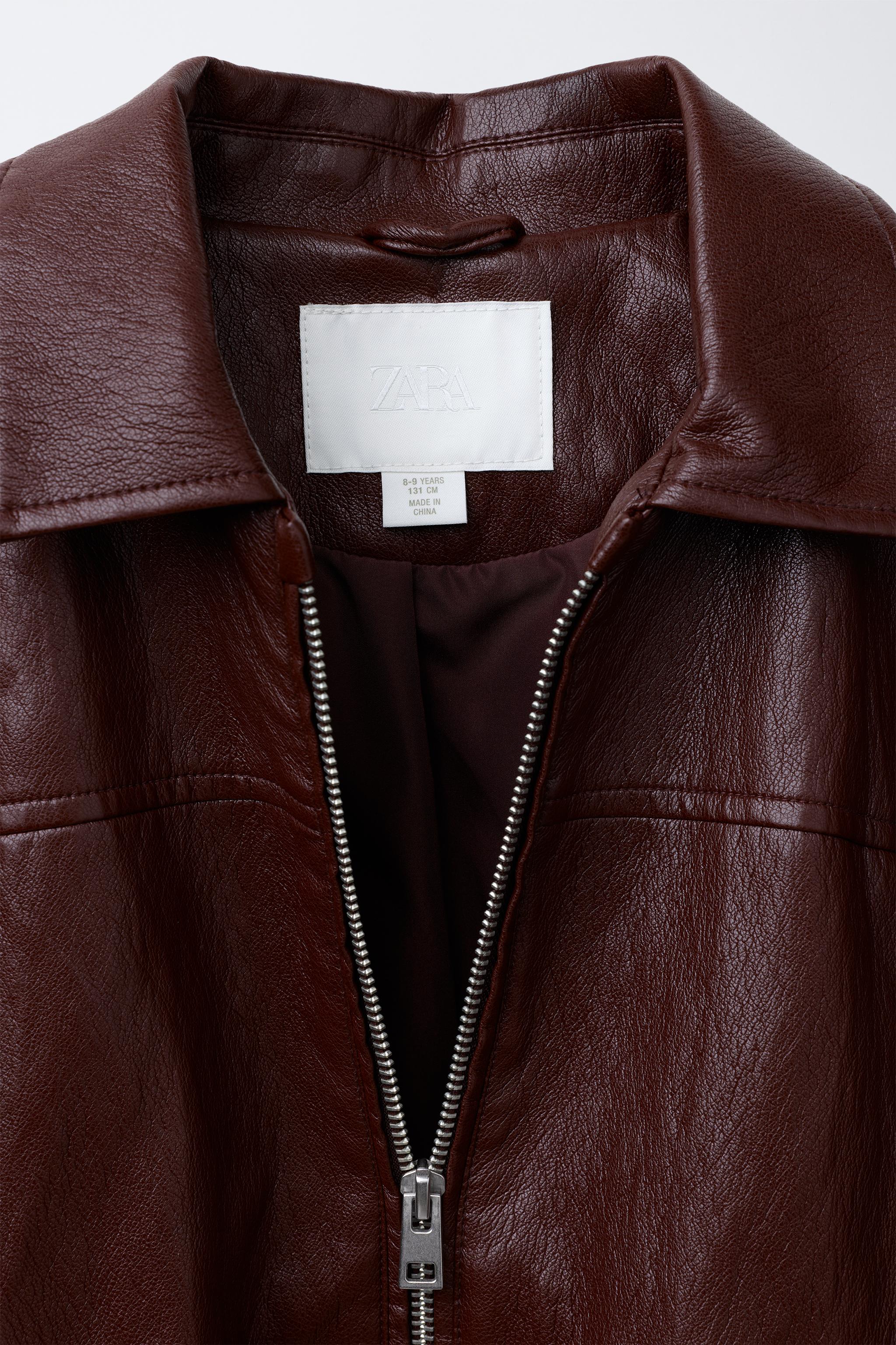 FAUX LEATHER BOMBER JACKET