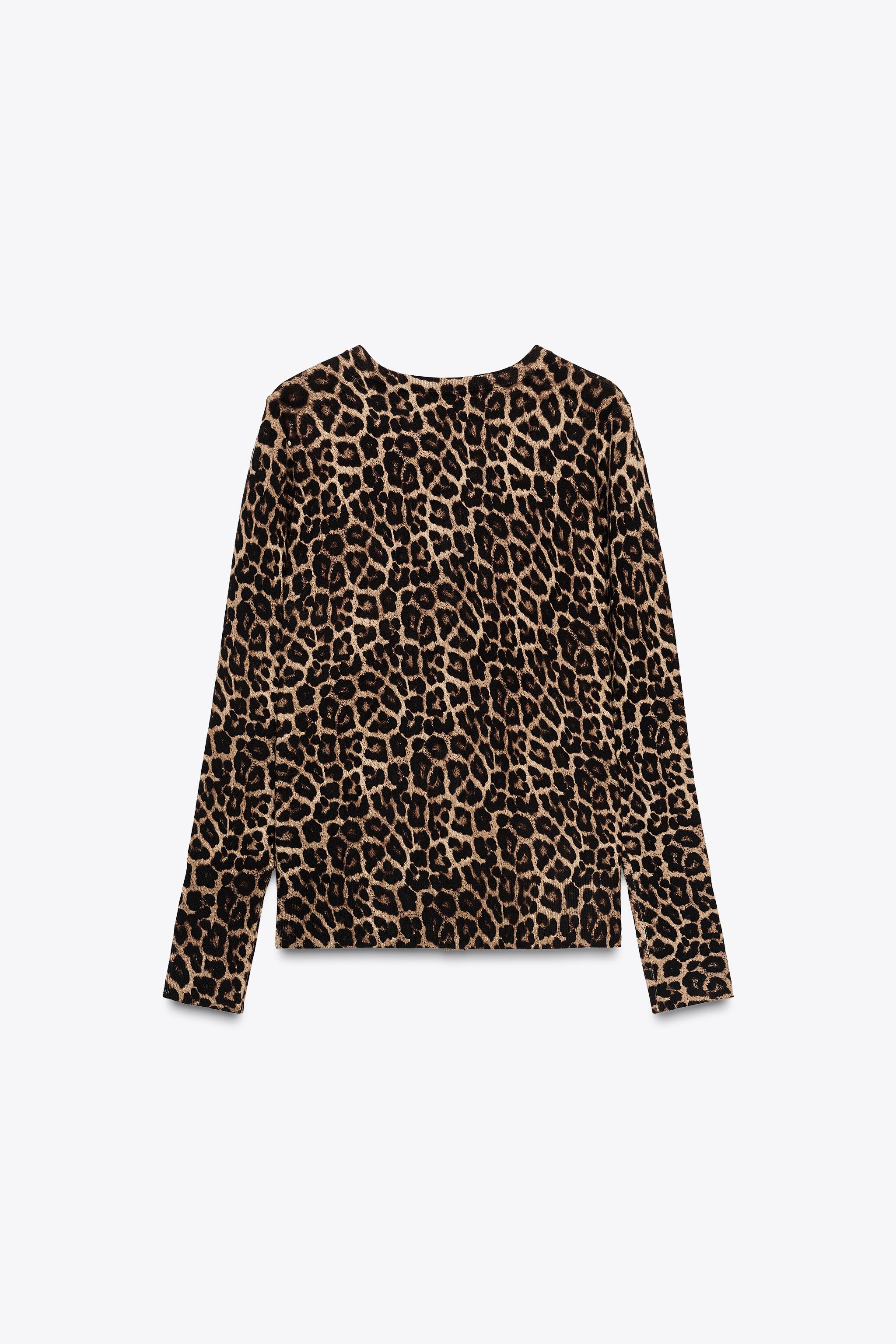 ANIMAL PRINT CARDIGAN