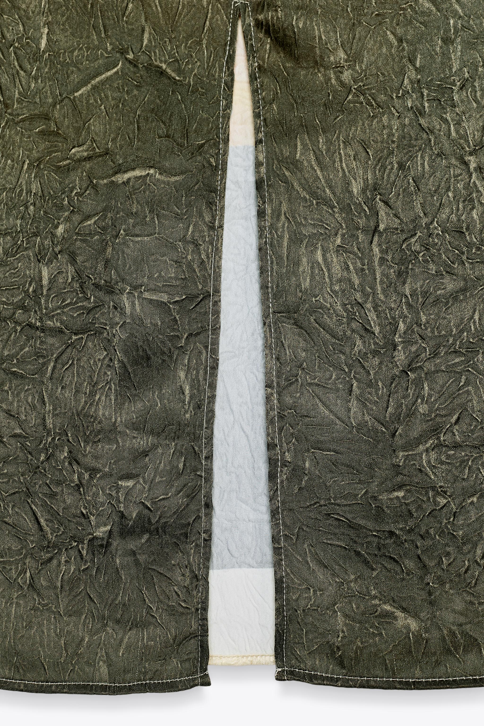 PRINTED WRINKLED EFFECT MIDI SKIRT