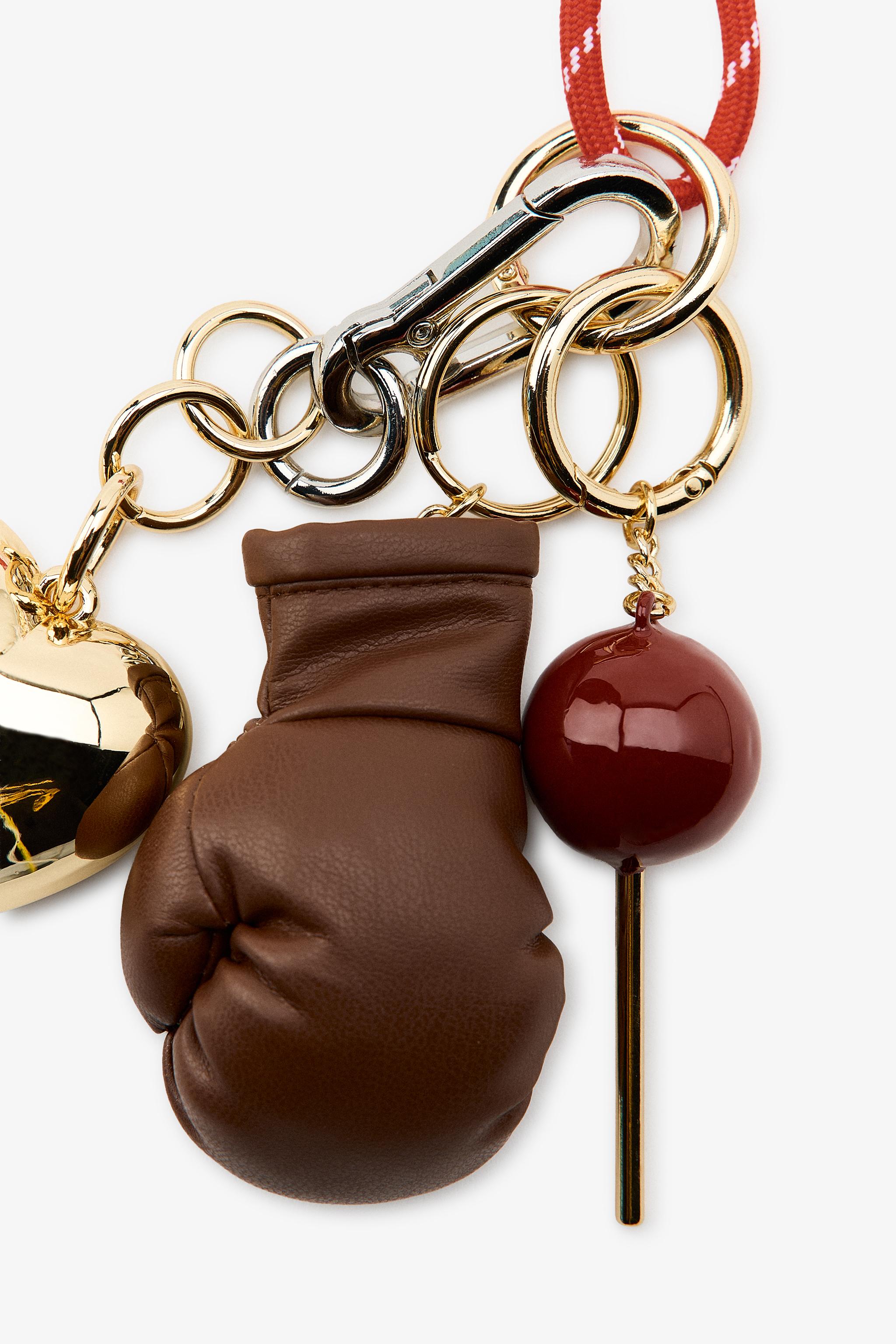 HEART GLOVE MULTI-CHARM KEYCHAIN